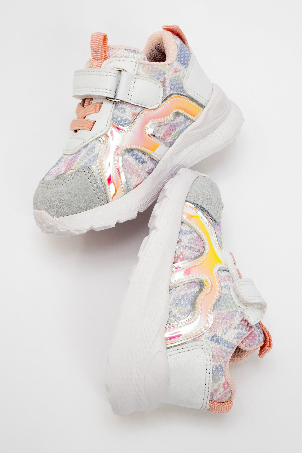 Kız Çocuk Beyaz Hakiki Deri Spor Ayakkabı - Görsel 5