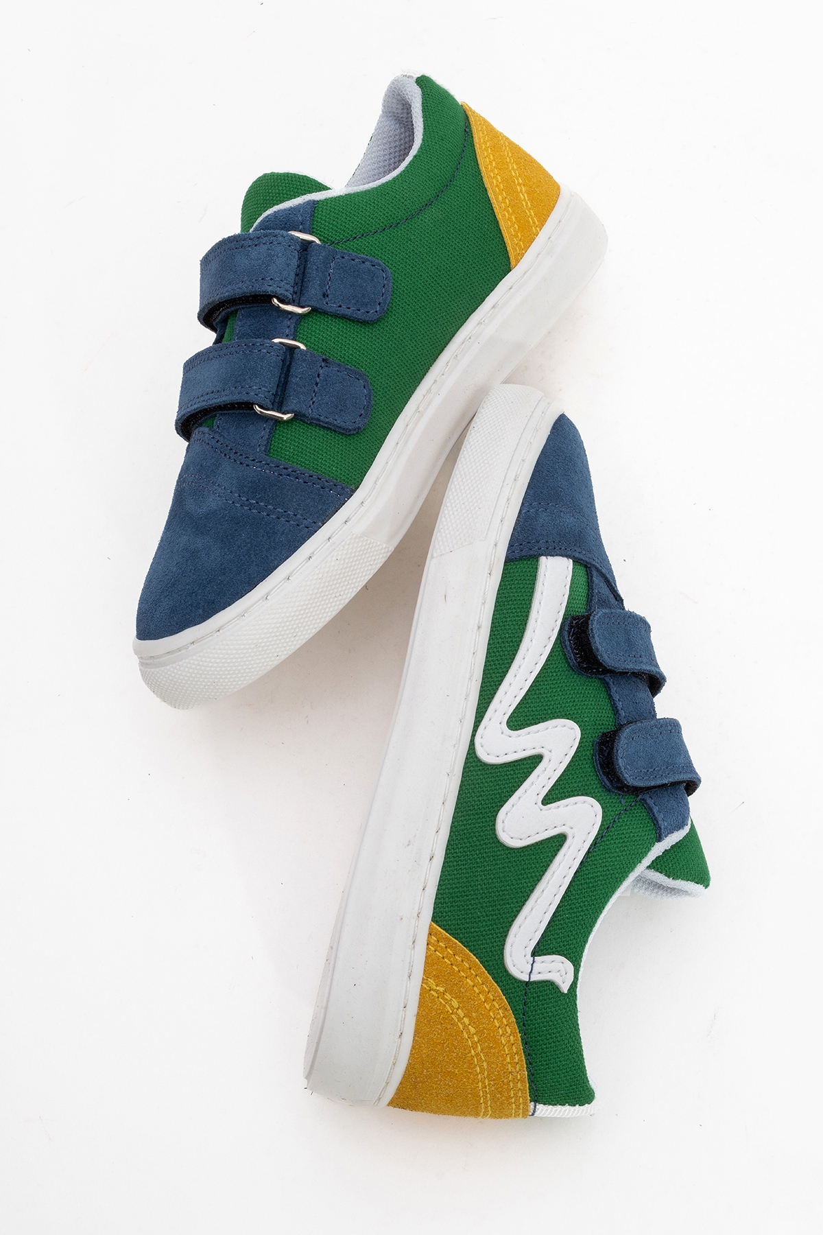 Erkek Çocuk Mavi Hakiki Deri Günlük Ayakkabı - Görsel 3