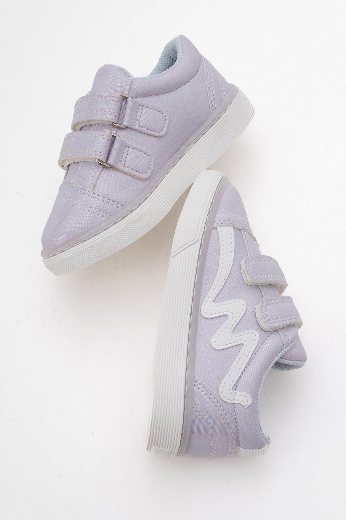 Kız Çocuk Lila Simli Sneaker Ayakkabı - Görsel 5