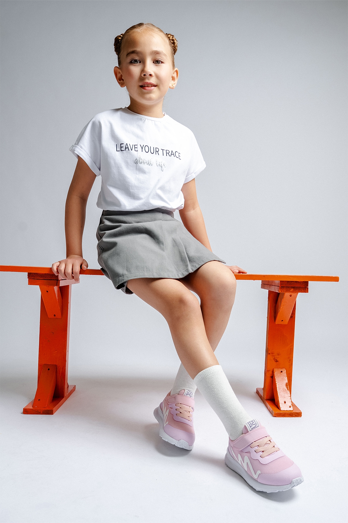 Kız Çocuk Pudra Spor Ayakkabı - Görsel 3