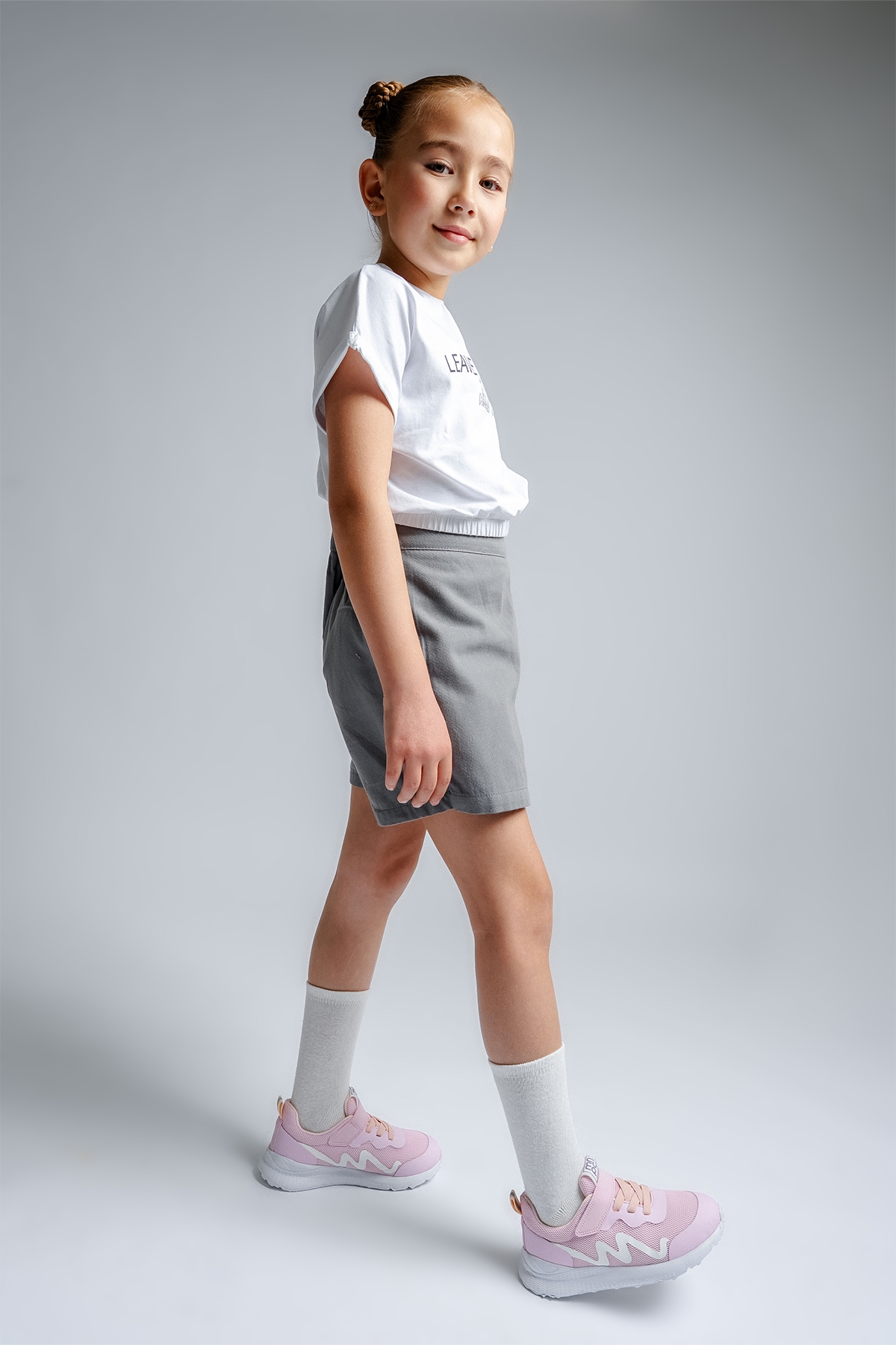 Kız Çocuk Pudra Spor Ayakkabı - Görsel 4