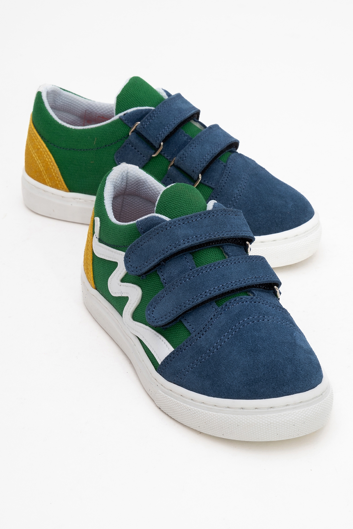 Erkek Çocuk Mavi Hakiki Deri Günlük Ayakkabı - Görsel 2