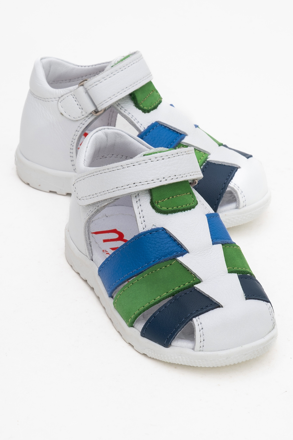 Erkek Çocuk Beyaz-Sax Hakiki Deri Günlük İlk Adım Ayakkabı - Görsel 2