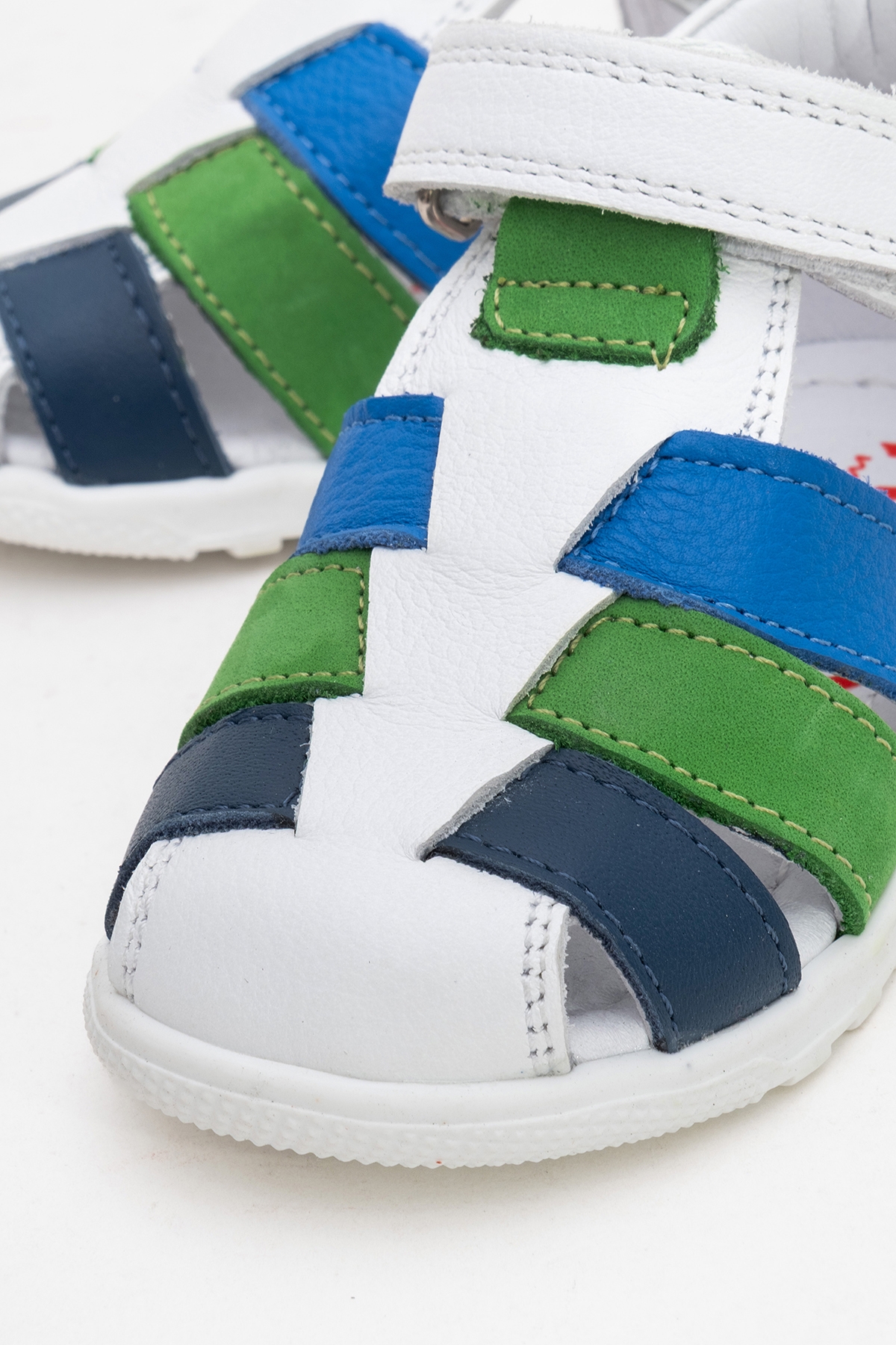 Erkek Çocuk Beyaz-Sax Hakiki Deri Günlük İlk Adım Ayakkabı - Görsel 3