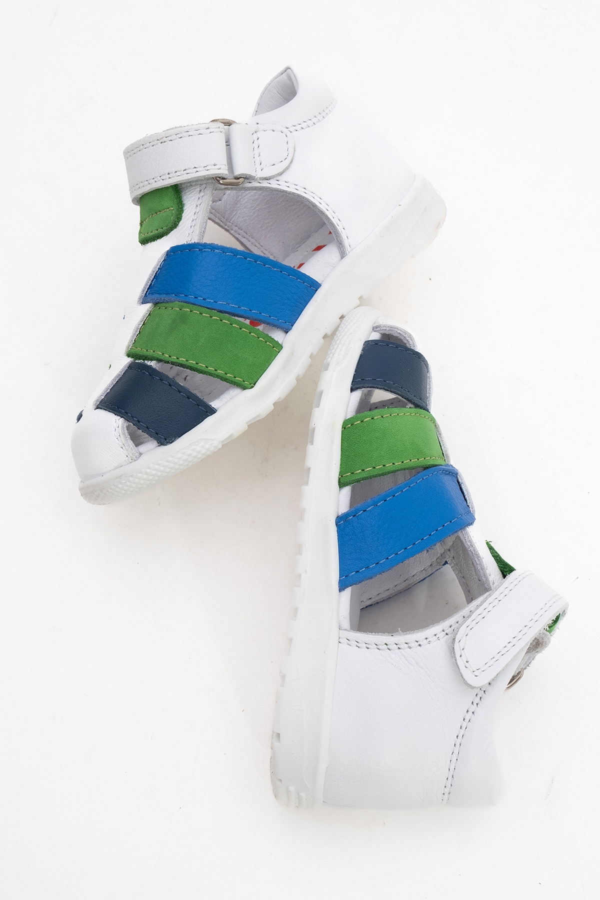 Erkek Çocuk Beyaz-Sax Hakiki Deri Günlük İlk Adım Ayakkabı - Görsel 5