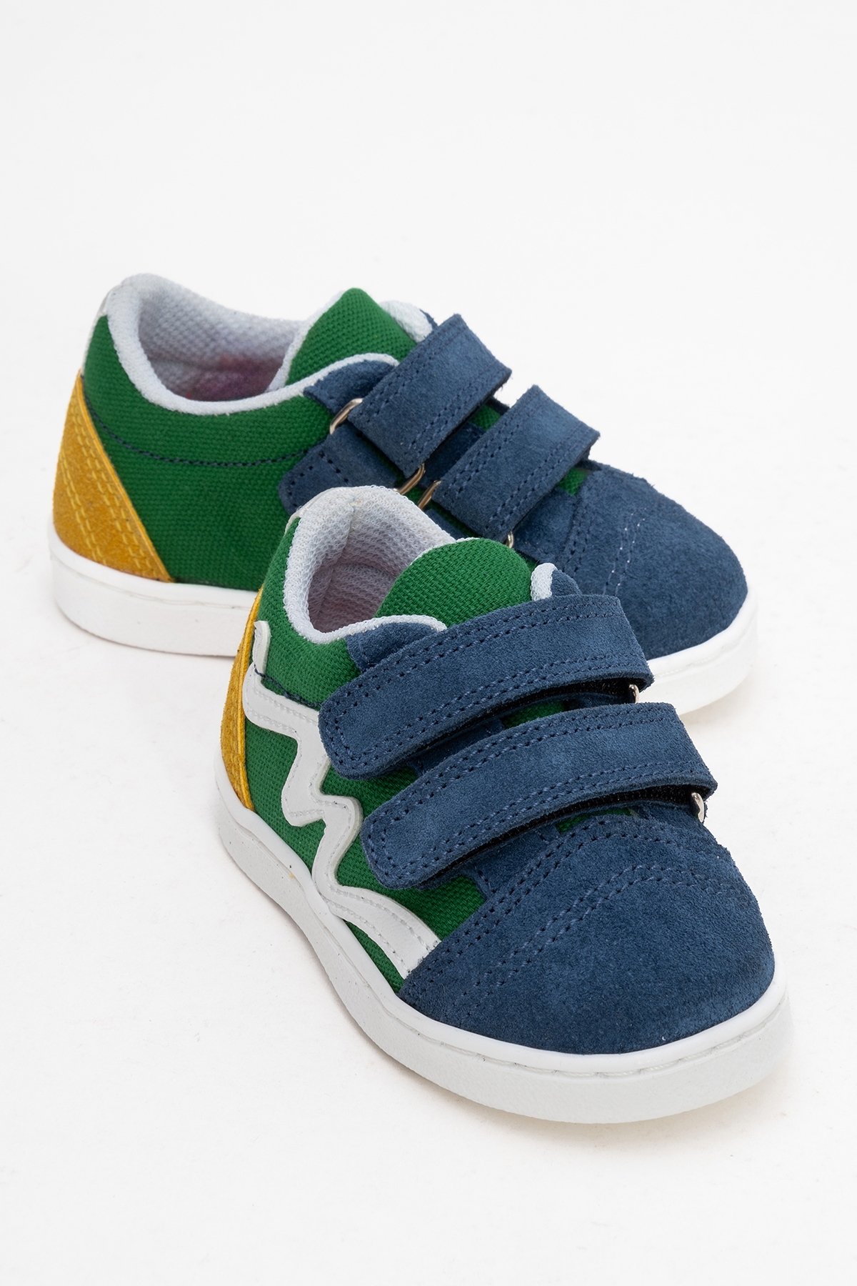 Erkek Çocuk Mavi Hakiki Deri Günlük Ayakkabı - Görsel 2