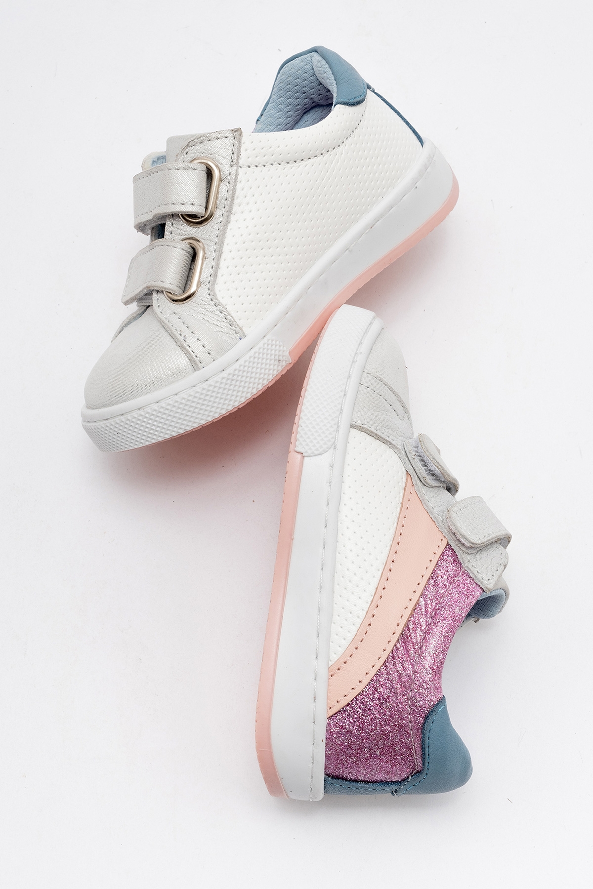 Kız Çocuk Beyaz Hakiki Deri Günlük İlk Adım Ayakkabı - Görsel 5