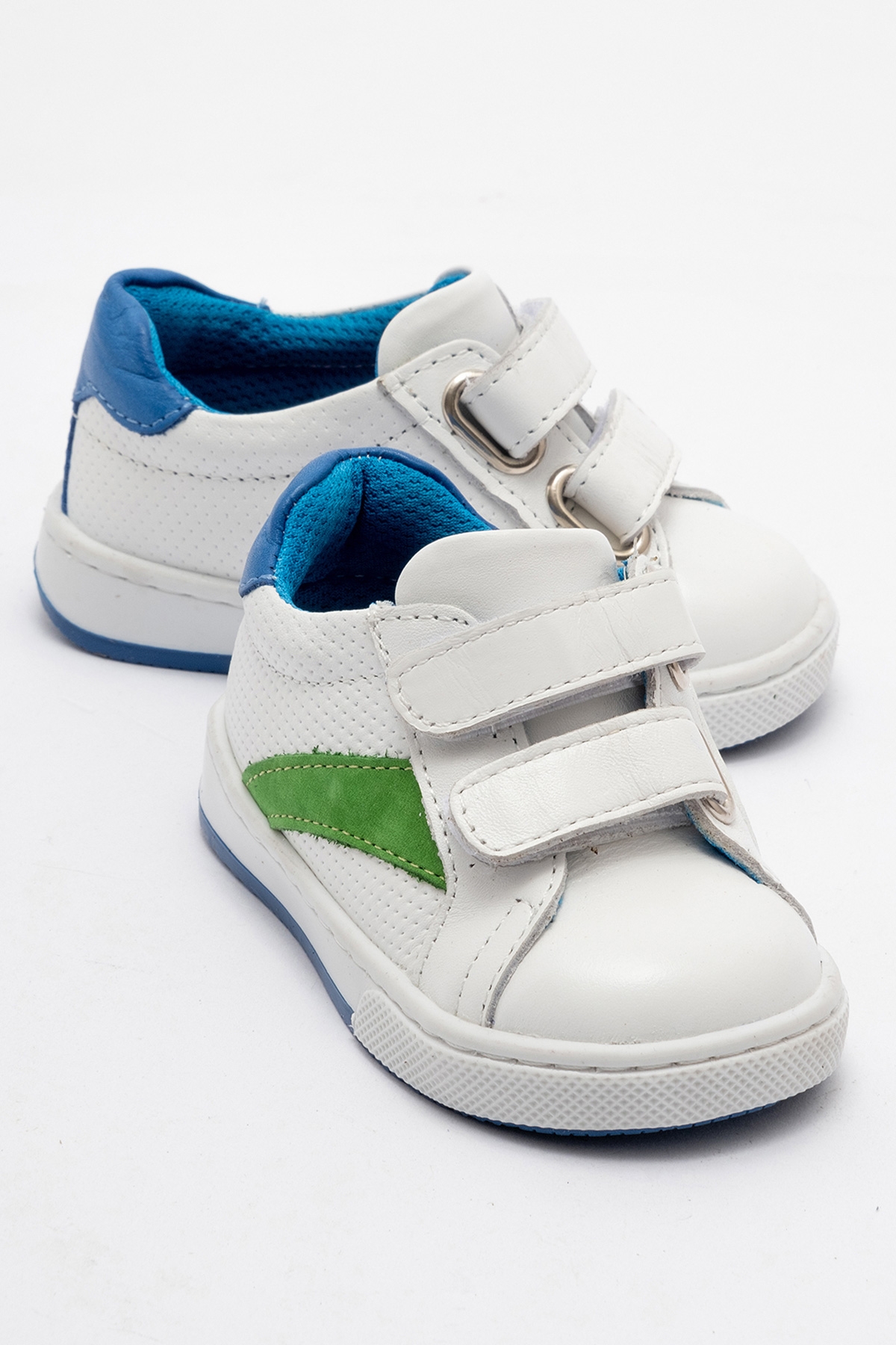Erkek Çocuk Beyaz Hakiki Deri Günlük İlk Adım Ayakkabı - Görsel 2