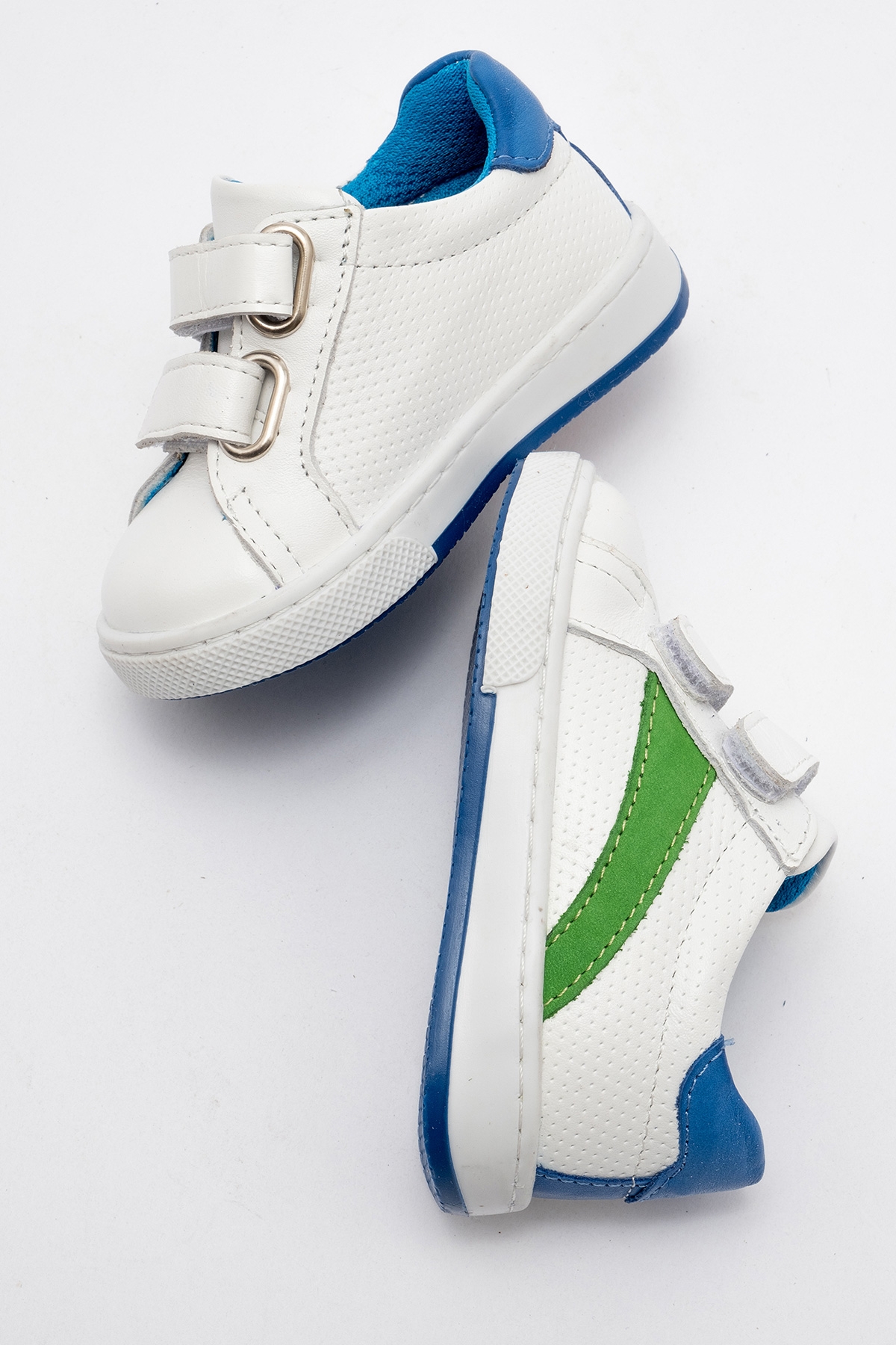 Erkek Çocuk Beyaz Hakiki Deri Günlük İlk Adım Ayakkabı - Görsel 5