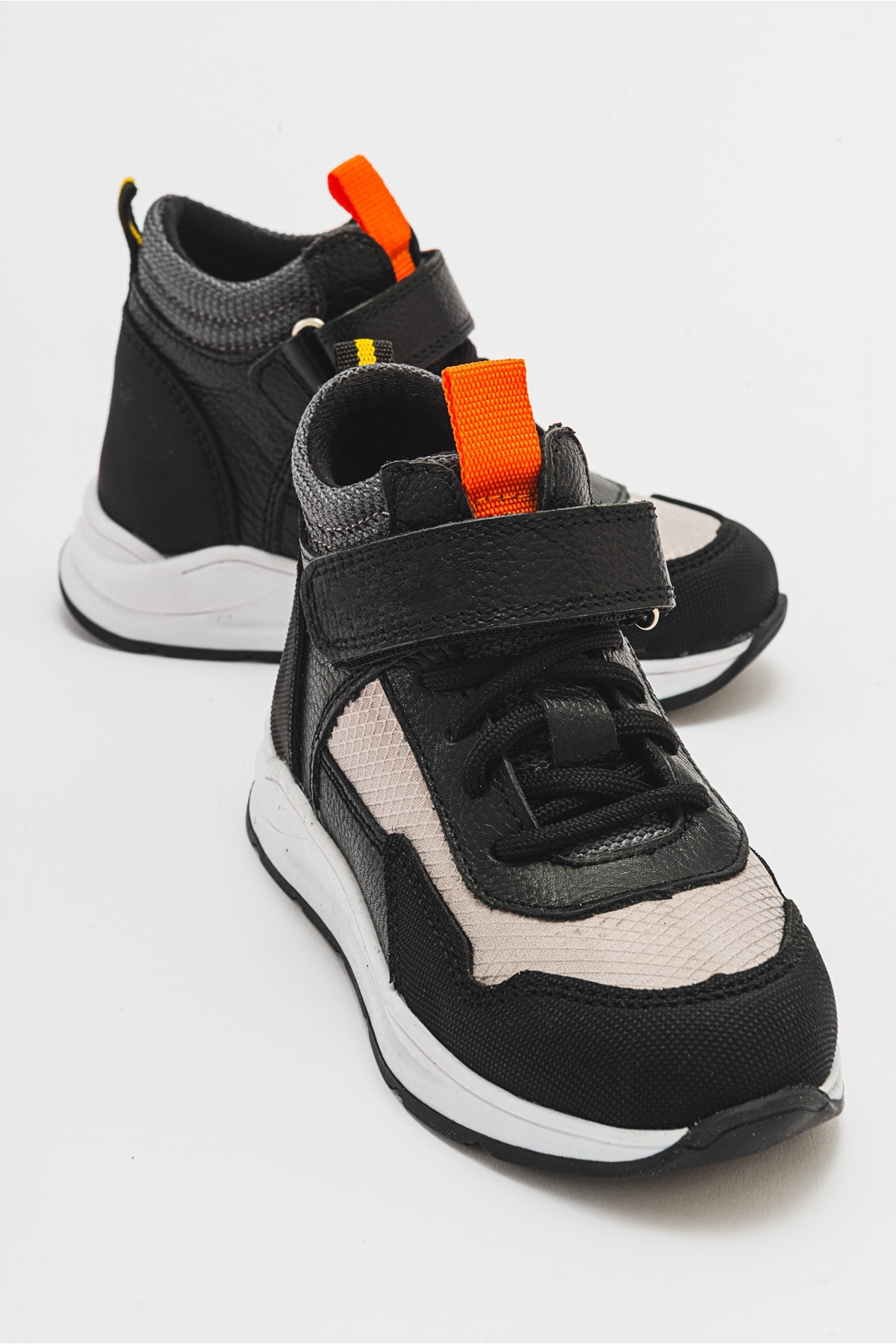 Mnpc Siyah Mnpc Hakiki Deri Erkek Çocuk Suya Dayanıklı Anatomik Günlük Bot