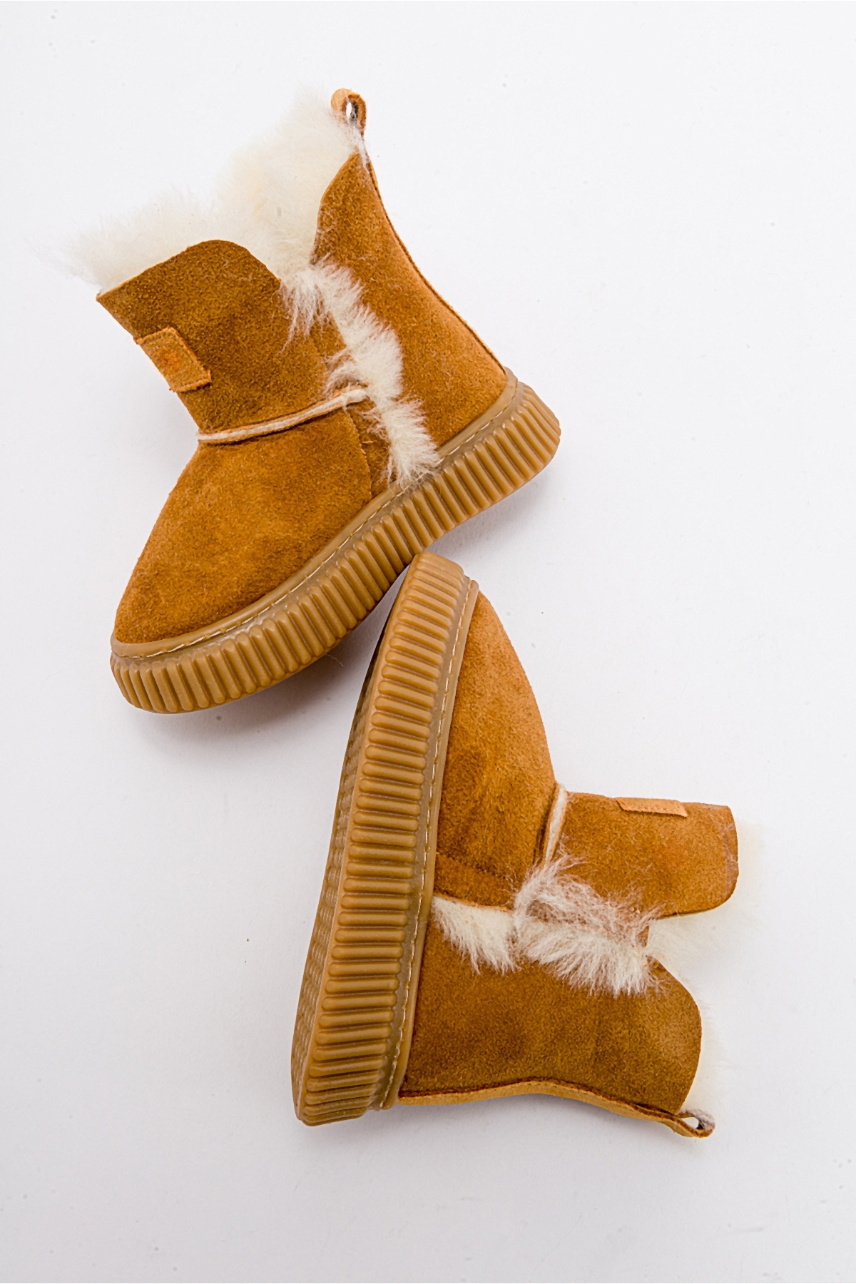 Mnpc Siyah Mnpc Hakiki Deri Kız Çocuk Kürklü Suya Dayanıklı Bot