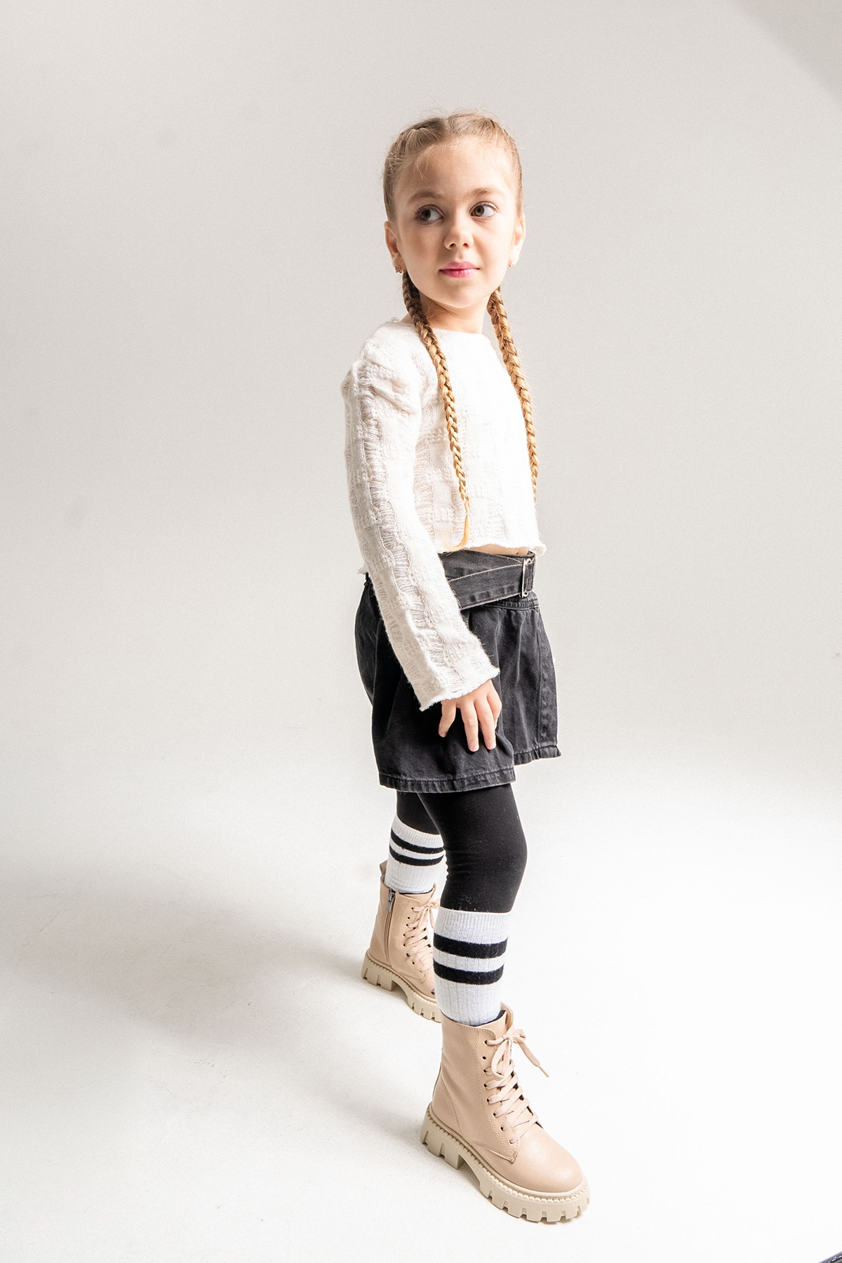 Mnpc Siyah Mnpc Hakiki Deri Kız Çocuk Suya Dayanıklı Postal