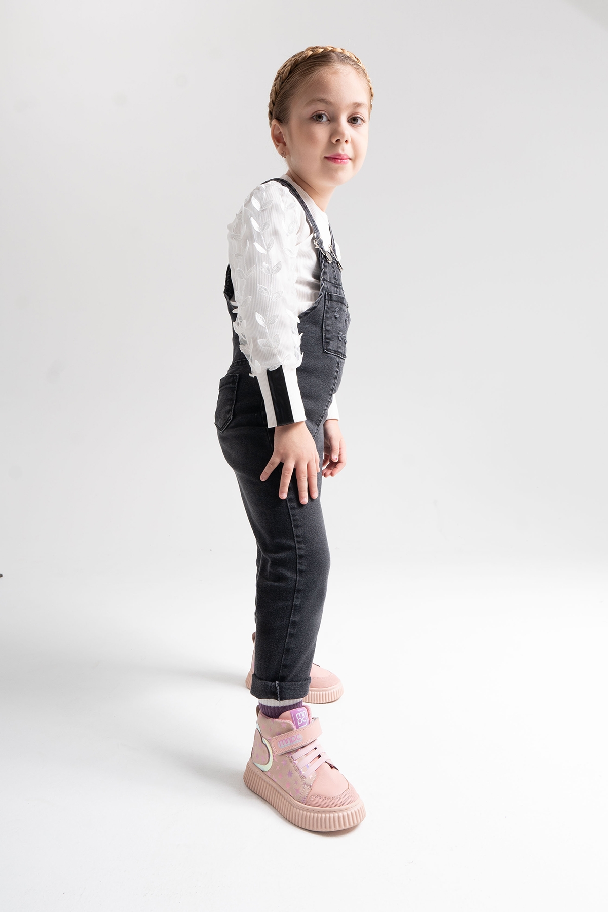 Kız Çocuk Pudra Hakiki Deri Suya Dayanıklı Anatomik Günlük Bot - Görsel 2