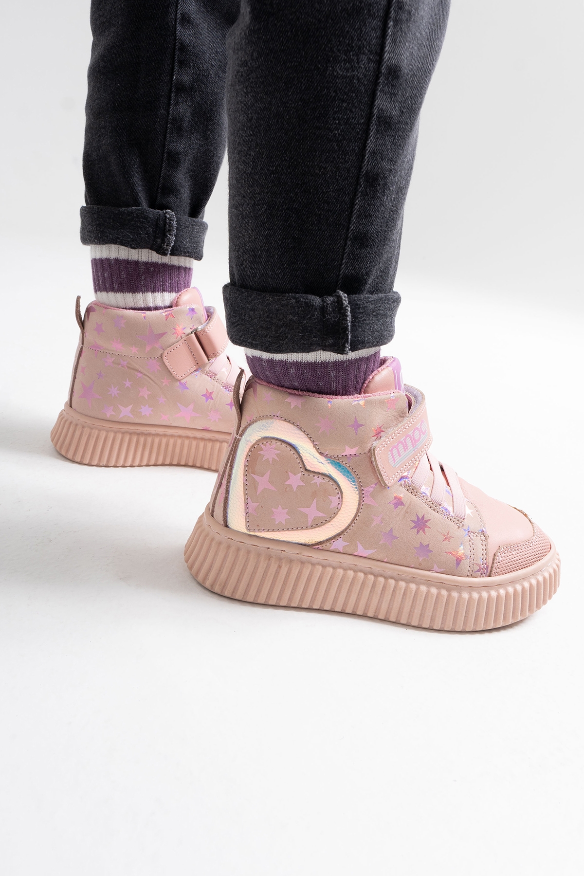 Kız Çocuk Pudra Hakiki Deri Suya Dayanıklı Anatomik Günlük Bot - Görsel 5