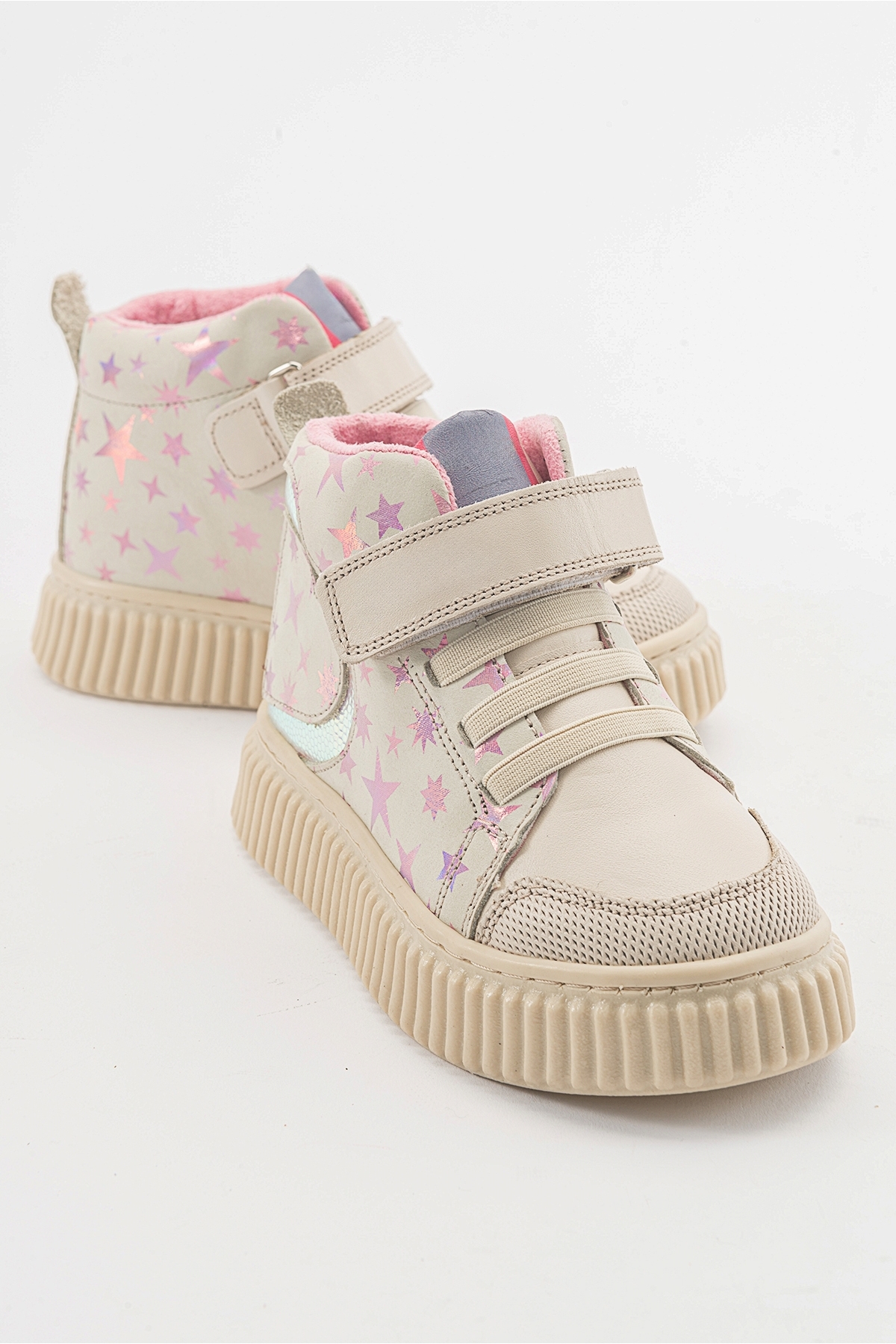 Kız Çocuk Bej Hakiki Deri Suya Dayanıklı Anatomik Günlük Bot - Görsel 5