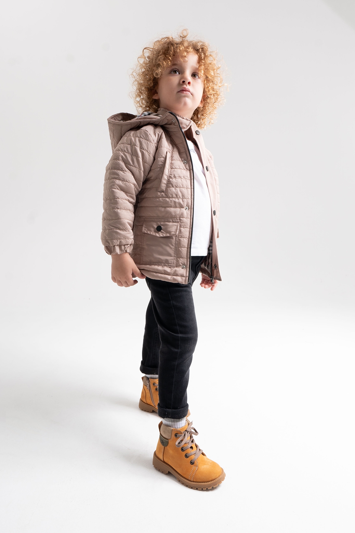 Erkek Çocuk Sarı Hakiki Deri Anatomik Günlük Bot - Görsel 2