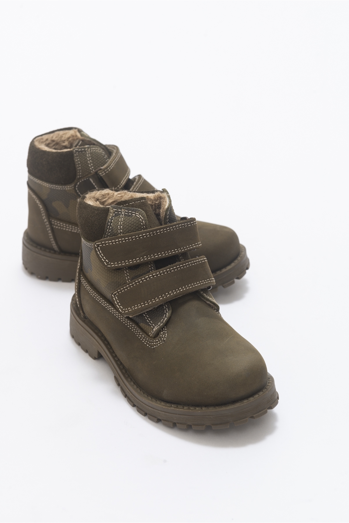 Erkek Çocuk Haki Hakiki Deri Suya Dayanıklı Anatomik Günlük Bot - Görsel 2