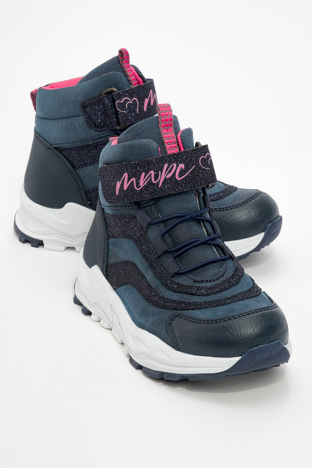 Kız Çocuk Lacivert Suni Deri Suya Dayanıklı Anatomik Günlük Bot - Görsel 4
