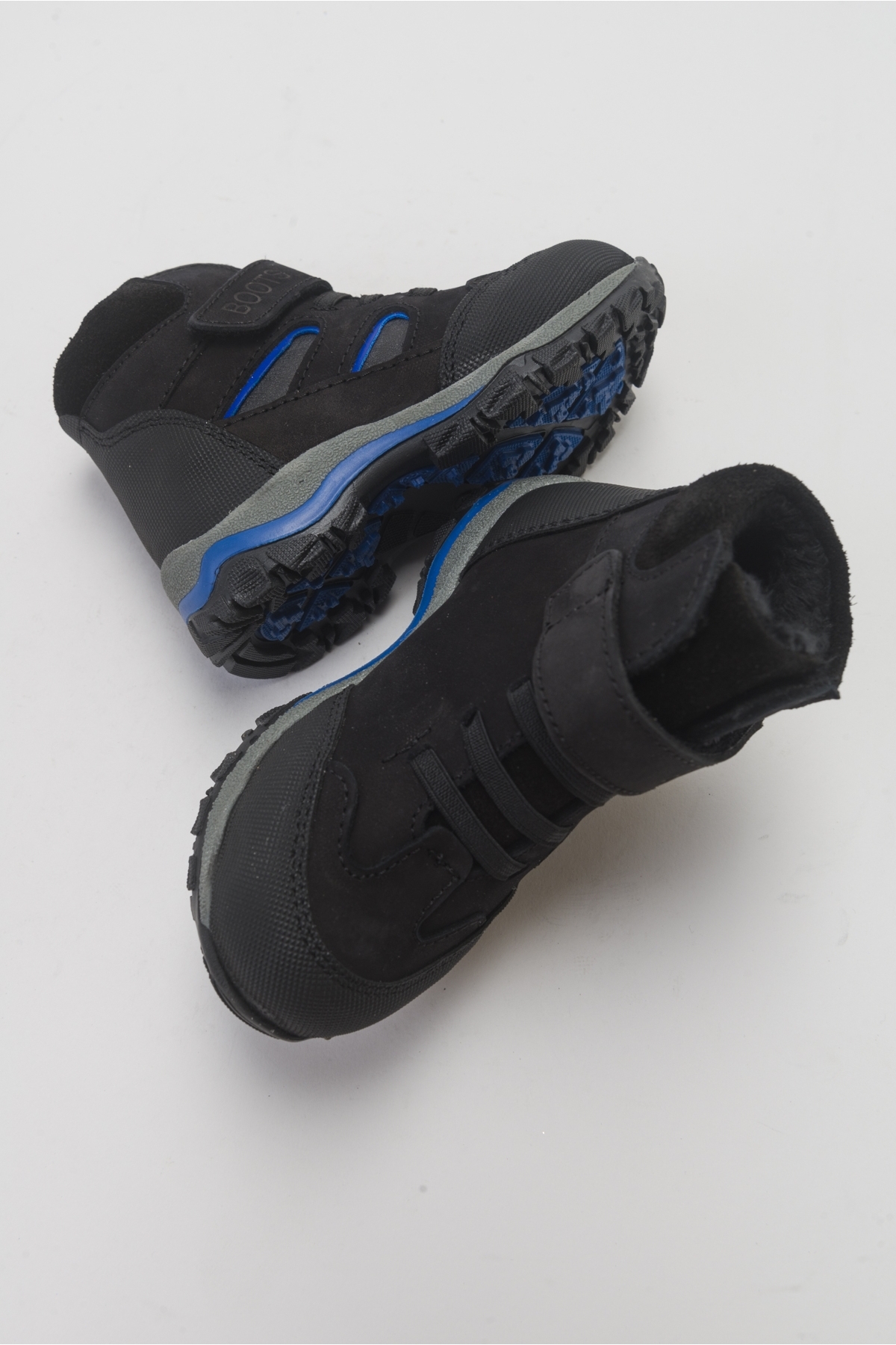 Erkek Çocuk Siyah Hakiki Deri Anatomik Günlük Bot - Görsel 6