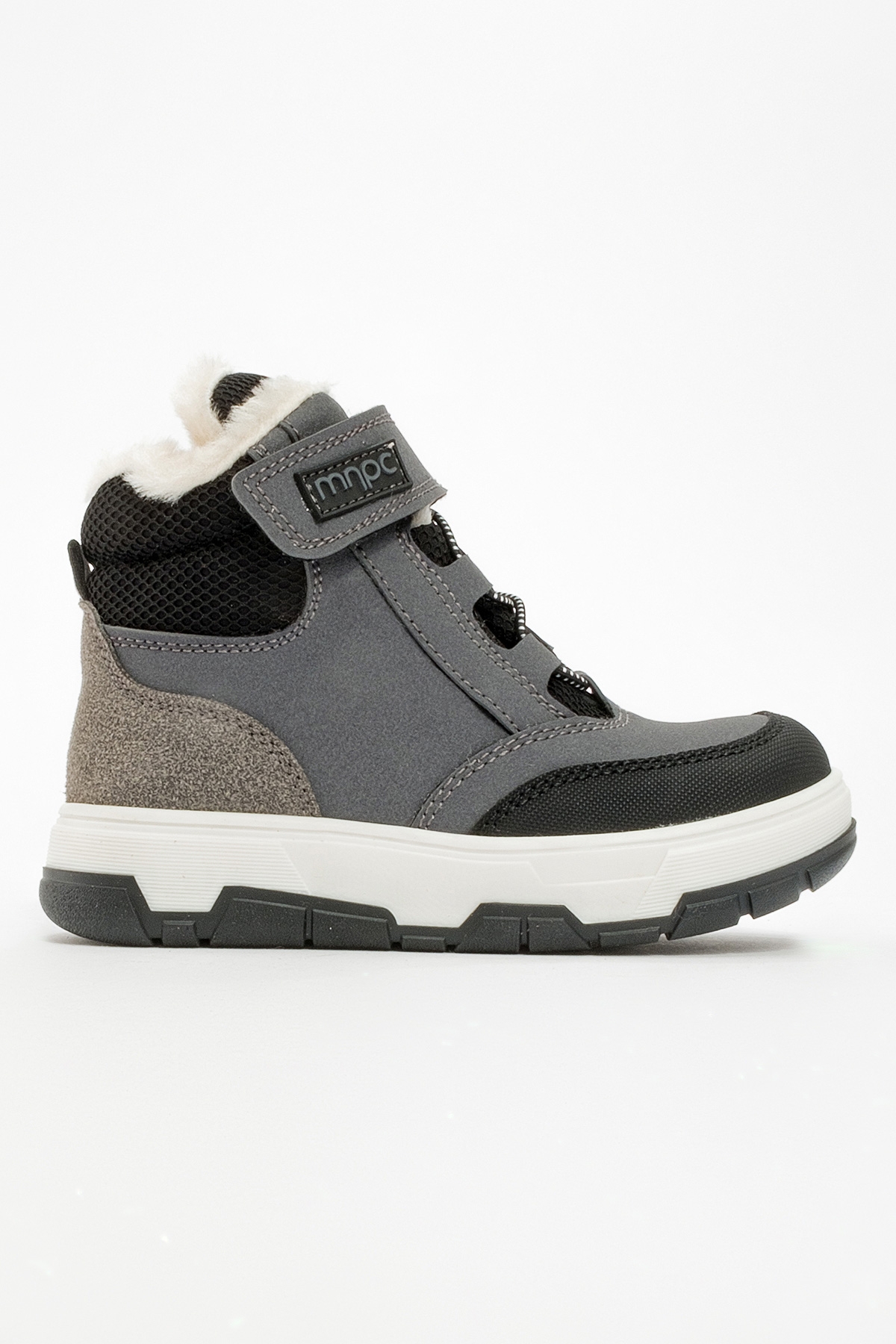 Erkek Çocuk Gri Suni Deri Suya Dayanıklı Anatomik Günlük Bot - Görsel 6