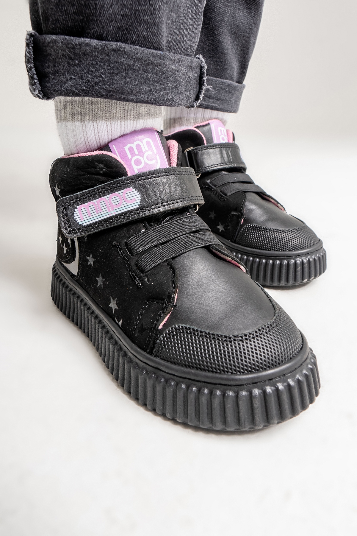 Kız Çocuk Siyah Hakiki Deri Suya Dayanıklı Anatomik Günlük Bot - Görsel 3