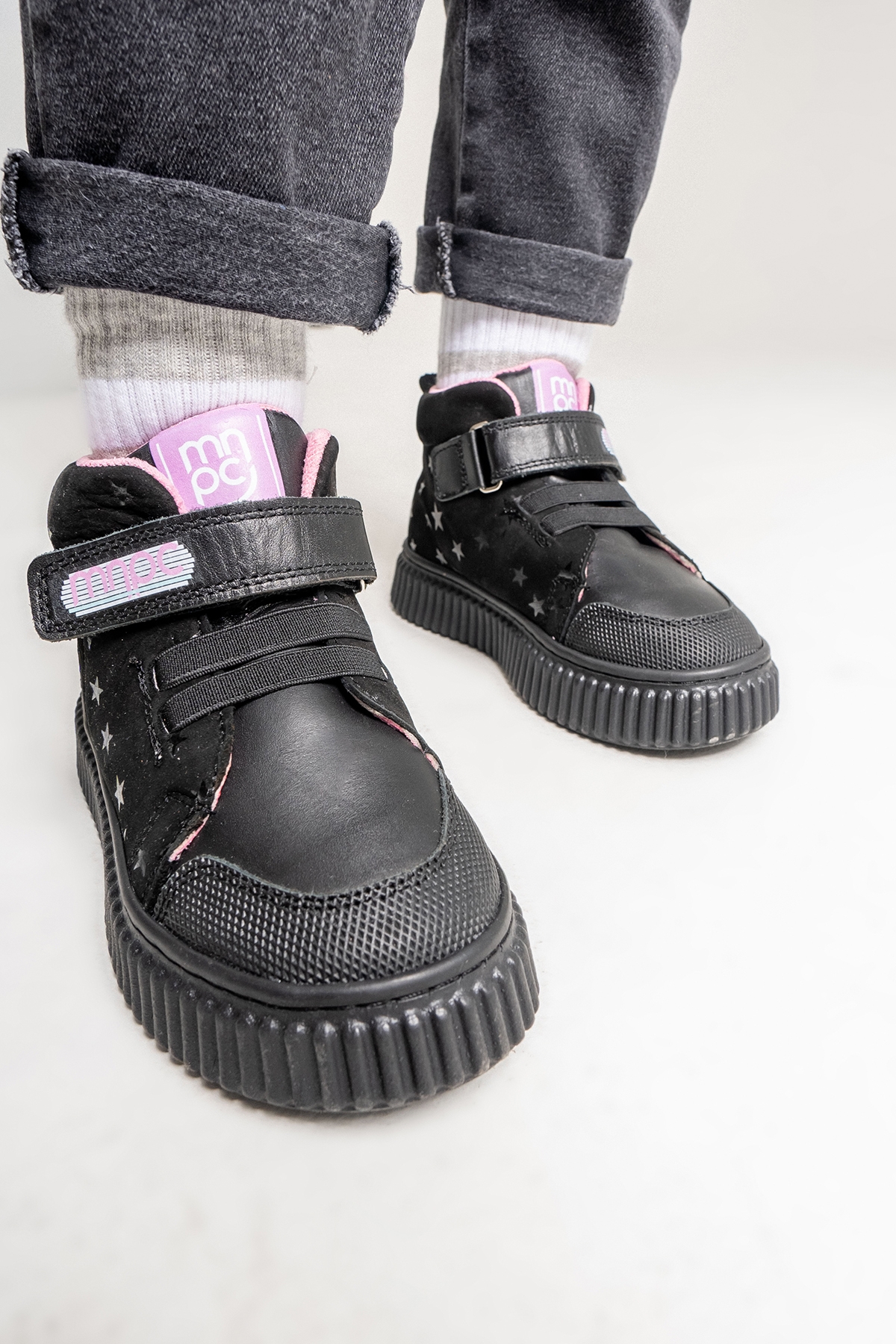 Kız Çocuk Siyah Hakiki Deri Suya Dayanıklı Anatomik Günlük Bot - Görsel 4