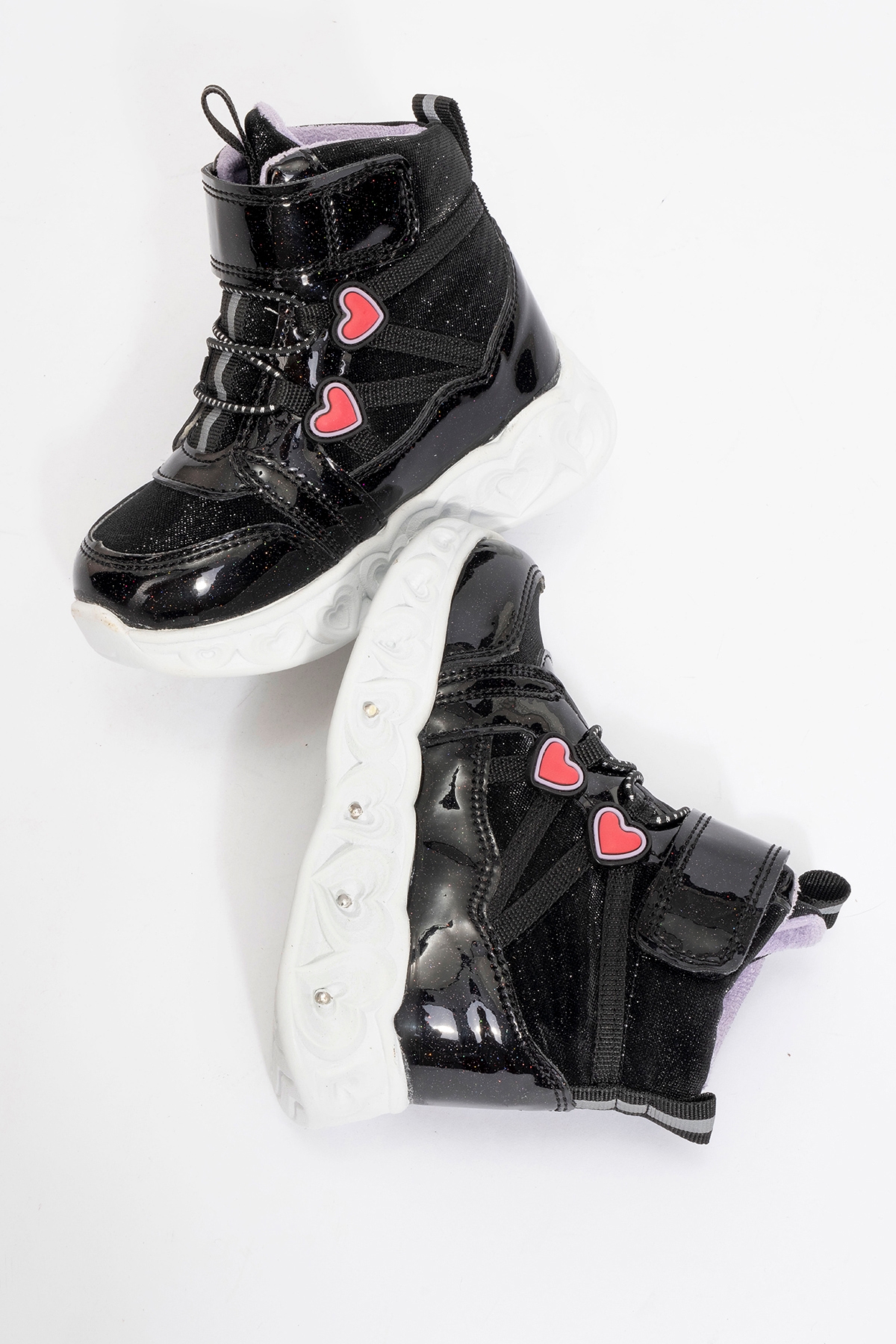 Kız Çocuk Siyah Işıklı Taban Suya Dayanıklı Anatomik Günlük Bot - Görsel 5