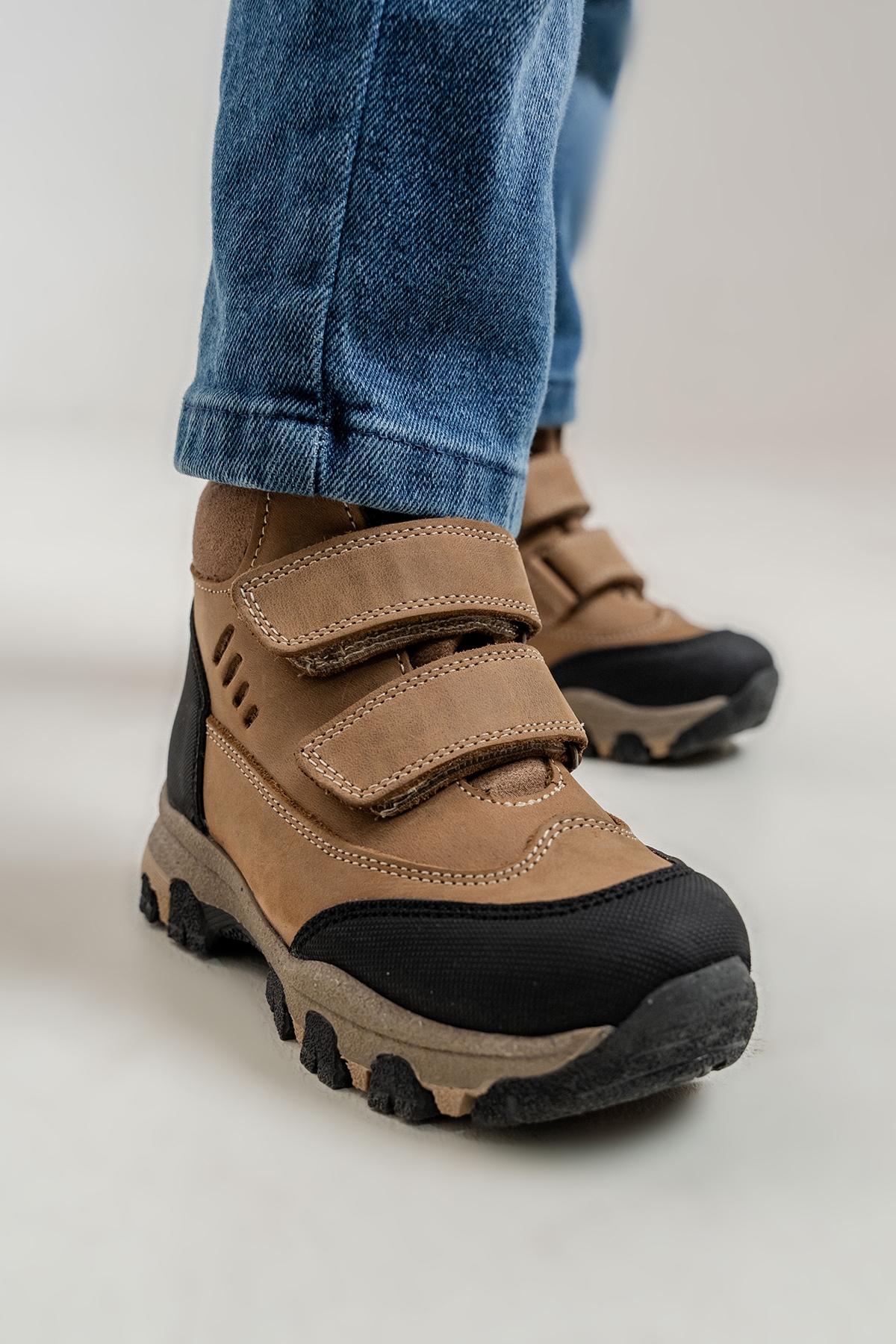 Erkek Çocuk Kum Hakiki Deri Suya Dayanıklı Anatomik Günlük Bot - Görsel 4