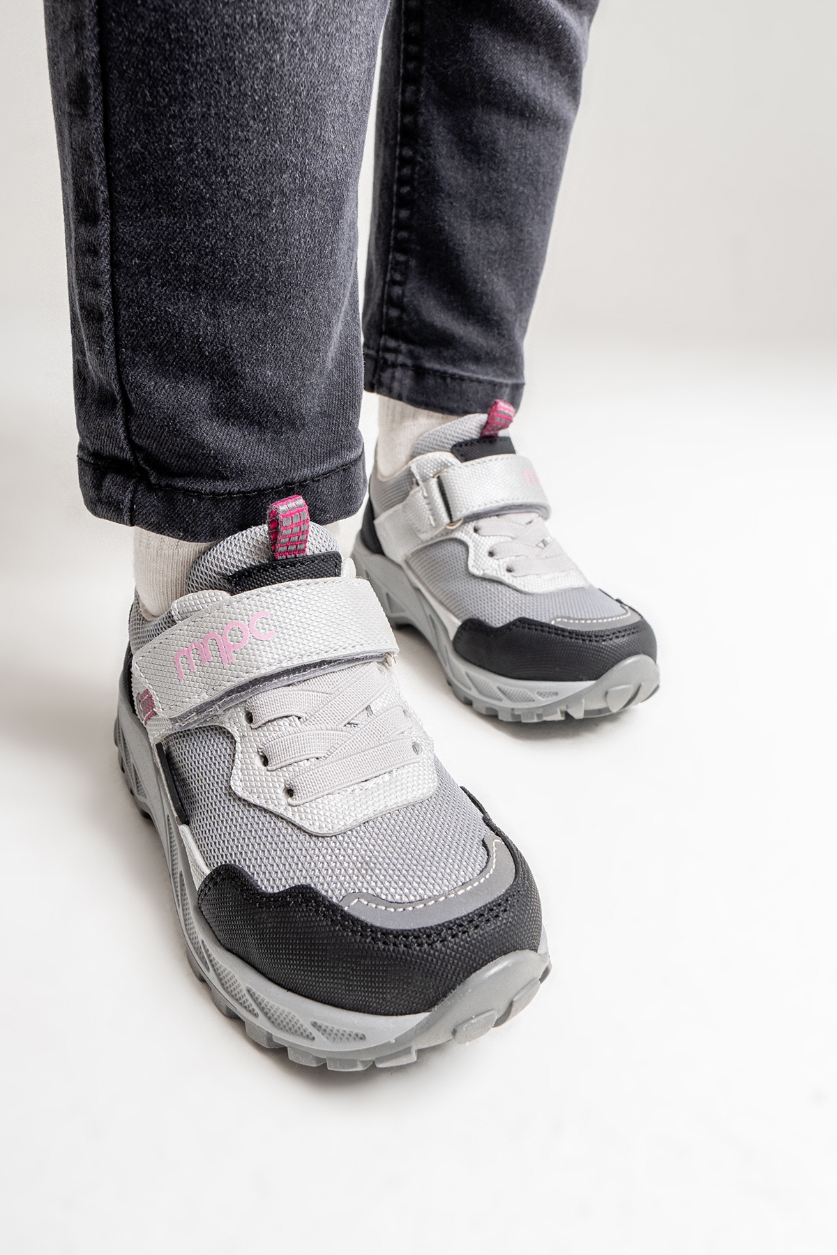 Kız Çocuk Gri-Pembe Su Geçirmez Anatomik Ayakkabı - Görsel 5