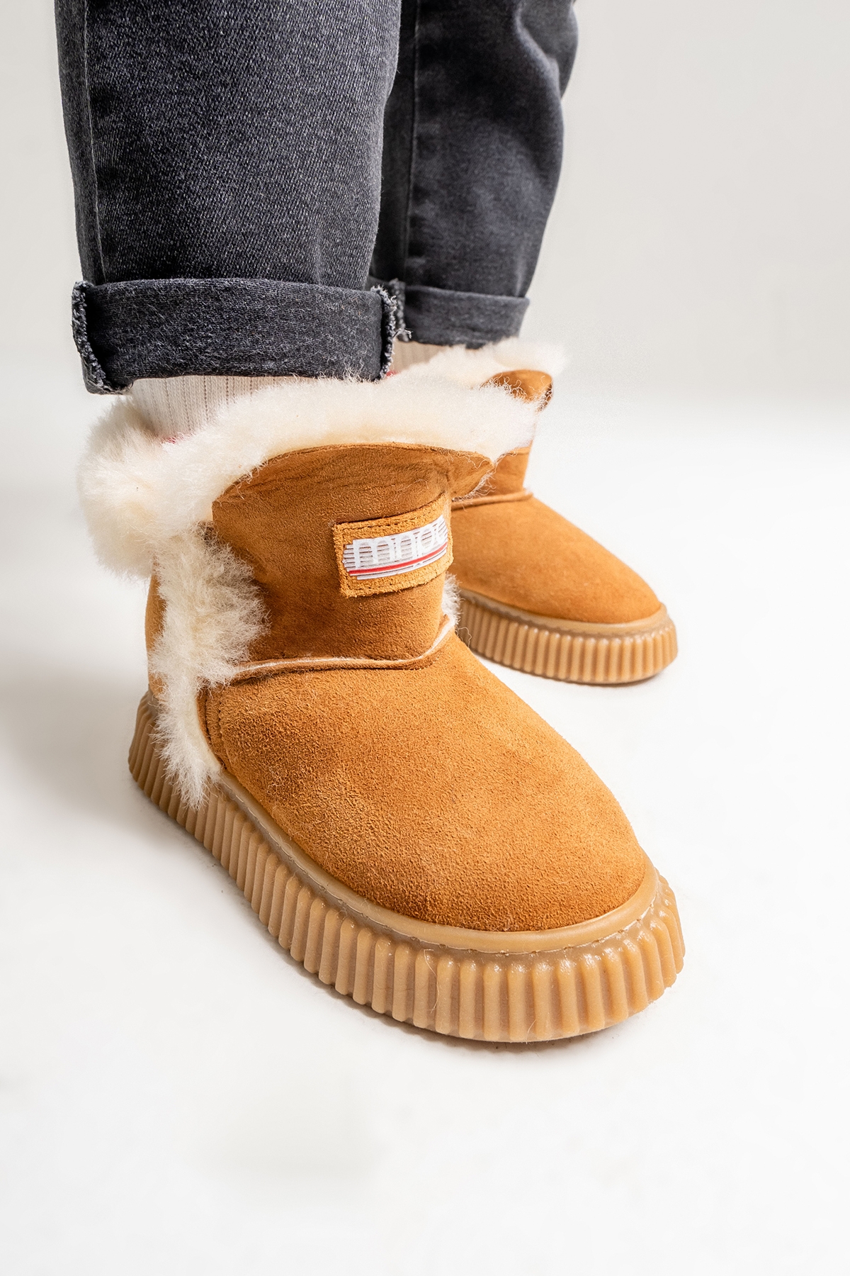 Kız Çocuk Cat Hakiki Deri Suya Dayanıklı Kürklü Günlük Bot - Görsel 4