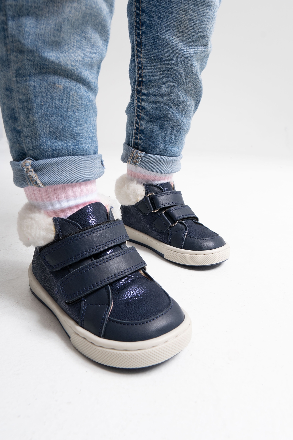 Kız Çocuk Lacivert Hakiki Deri Suya Dayanıklı Anatomik Günlük Bot - Görsel 5