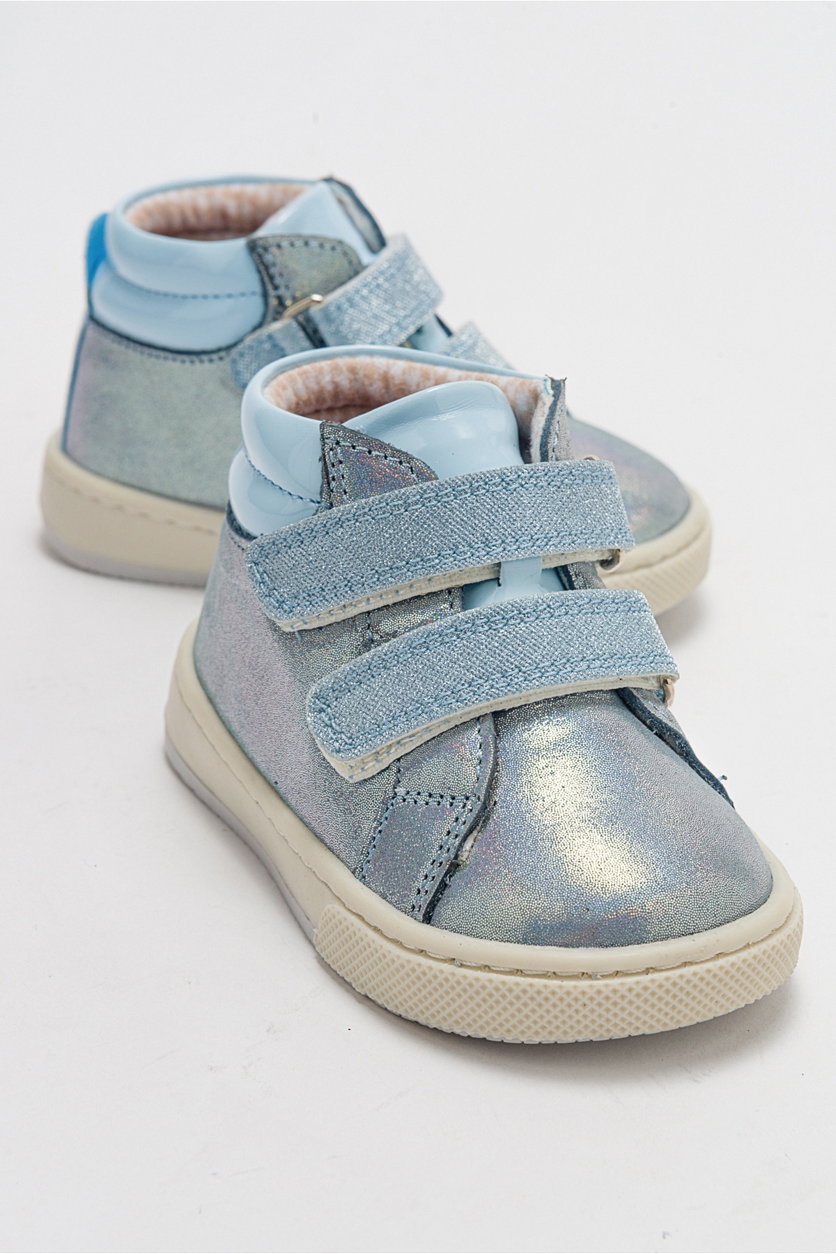 Kız Çocuk Mavi Hakiki Deri Suya Dayanıklı Anatomik Günlük Bot - Görsel 3