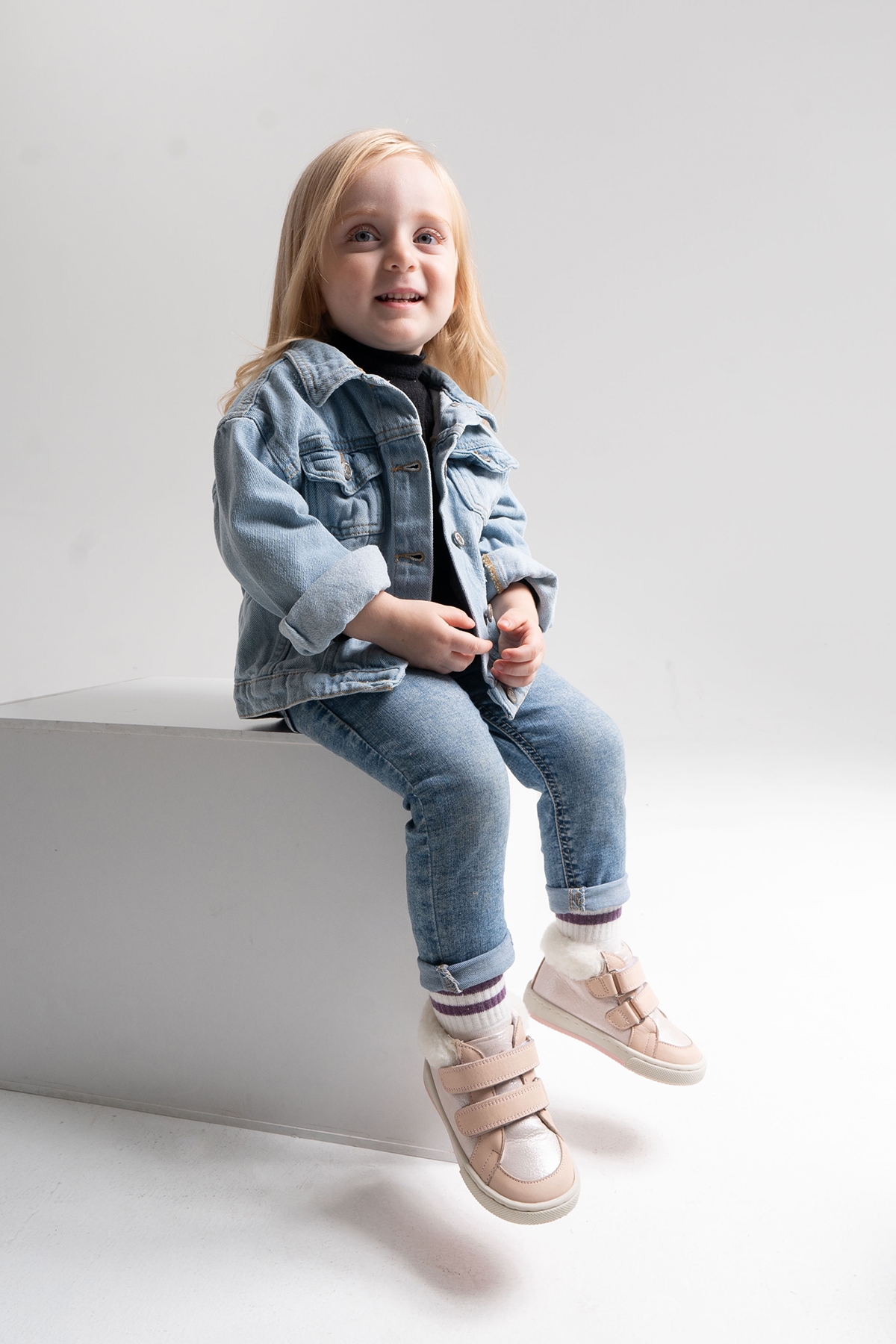 Kız Çocuk Pudra Hakiki Deri Suya Dayanıklı Anatomik Günlük Bot - Görsel 2