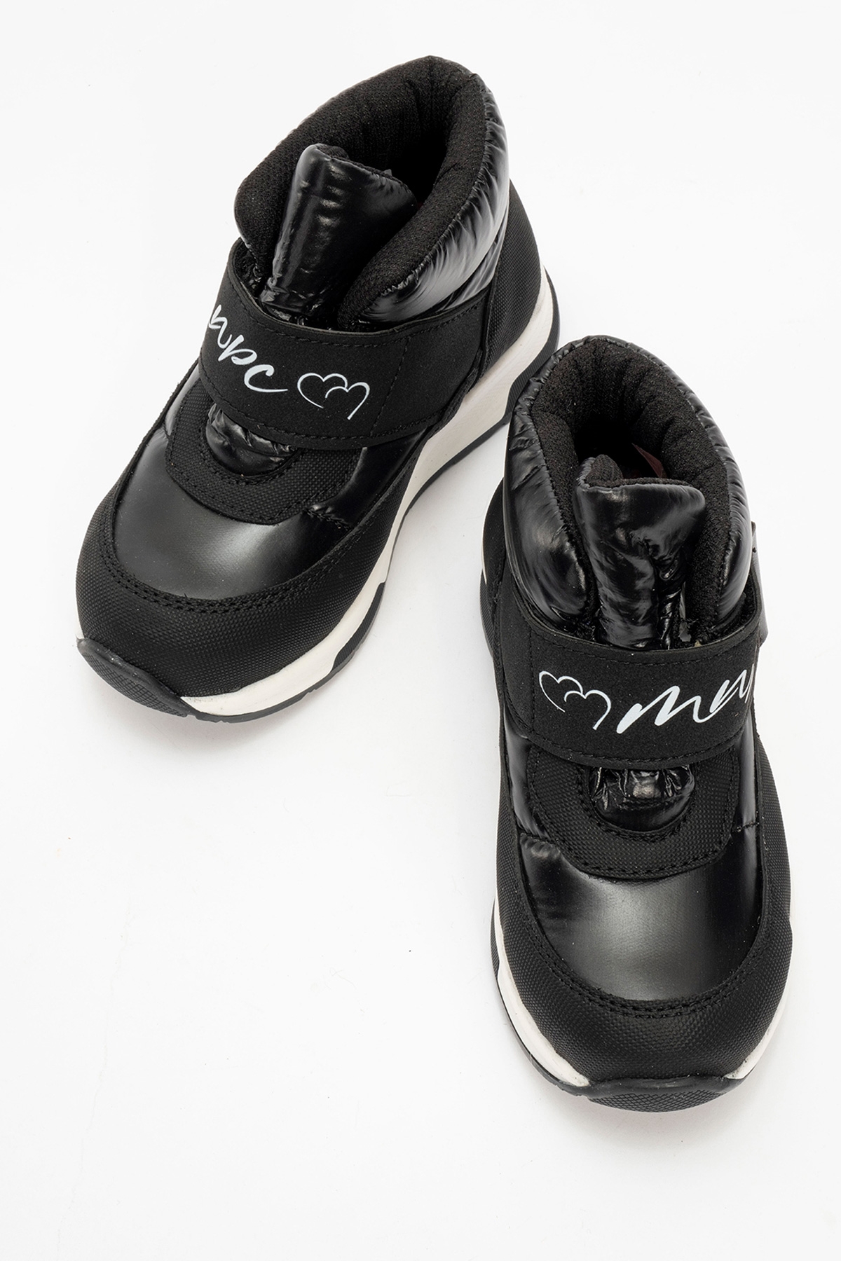 Kız Çocuk Siyah Suni Deri Suya Dayanıklı Anatomik Günlük Bot - Görsel 4