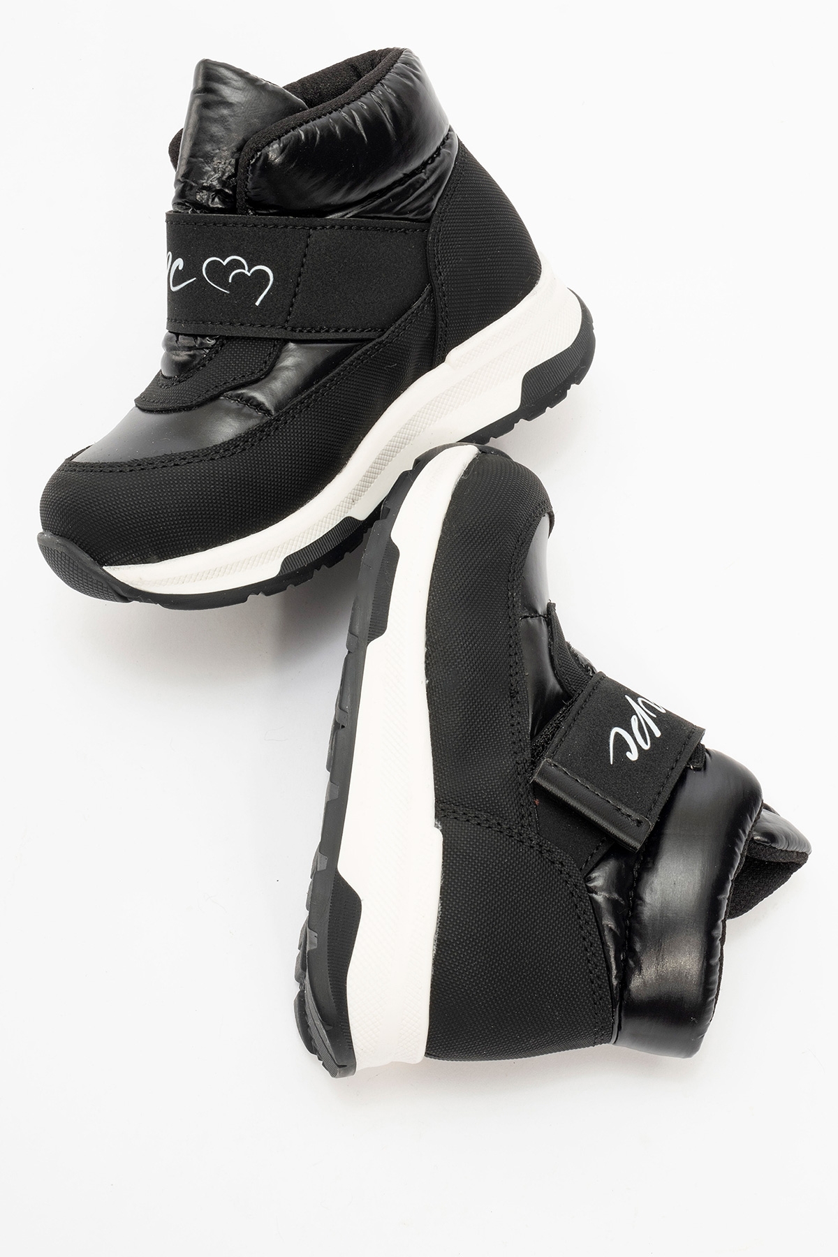 Kız Çocuk Siyah Suni Deri Suya Dayanıklı Anatomik Günlük Bot - Görsel 5