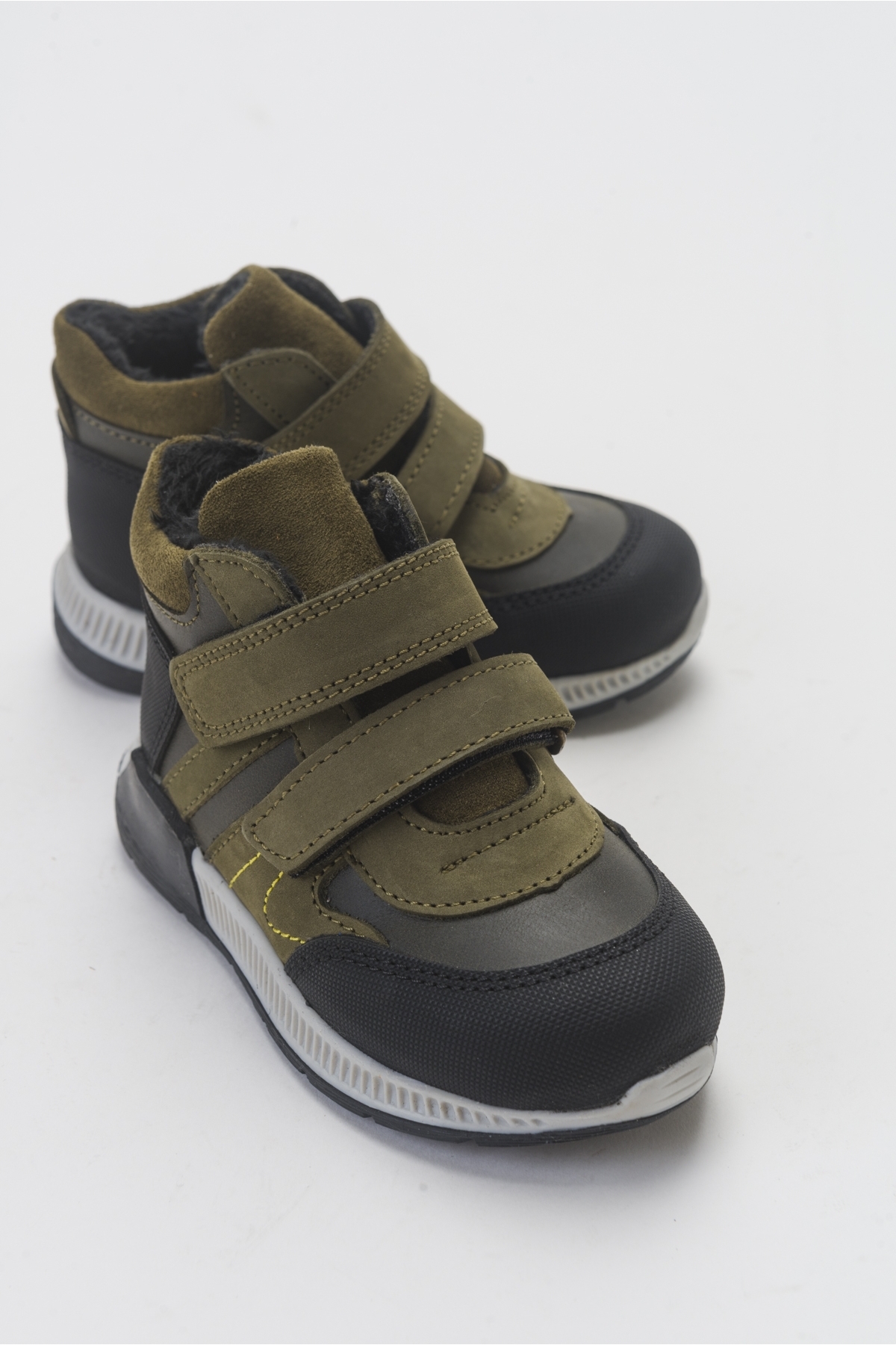 Erkek Çocuk Haki Hakiki Deri Suya Dayanıklı Anatomik İlk Adım Bot - Görsel 2