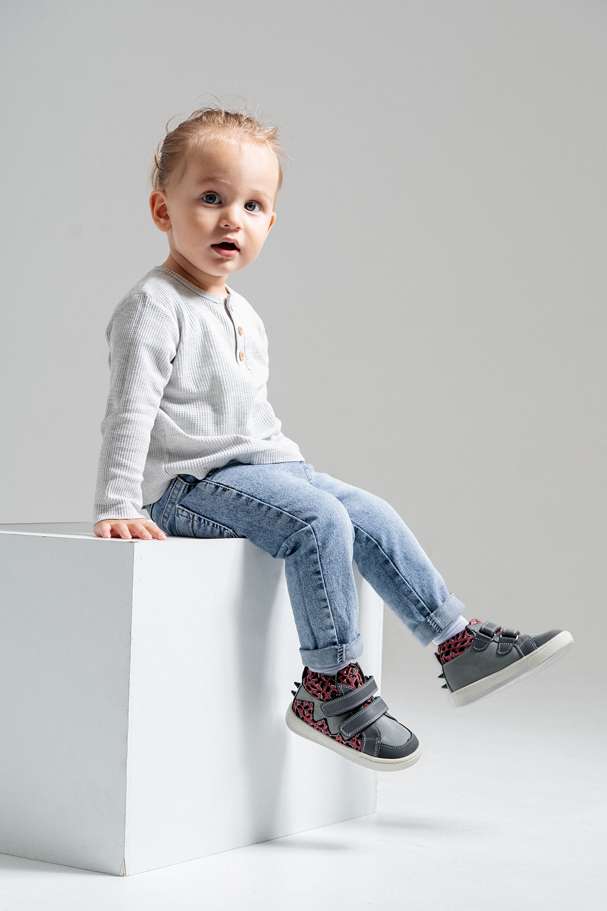 Erkek Çocuk Gri Hakiki Deri Suya Dayanıklı Anatomik İlk Adım Bot - Görsel 2