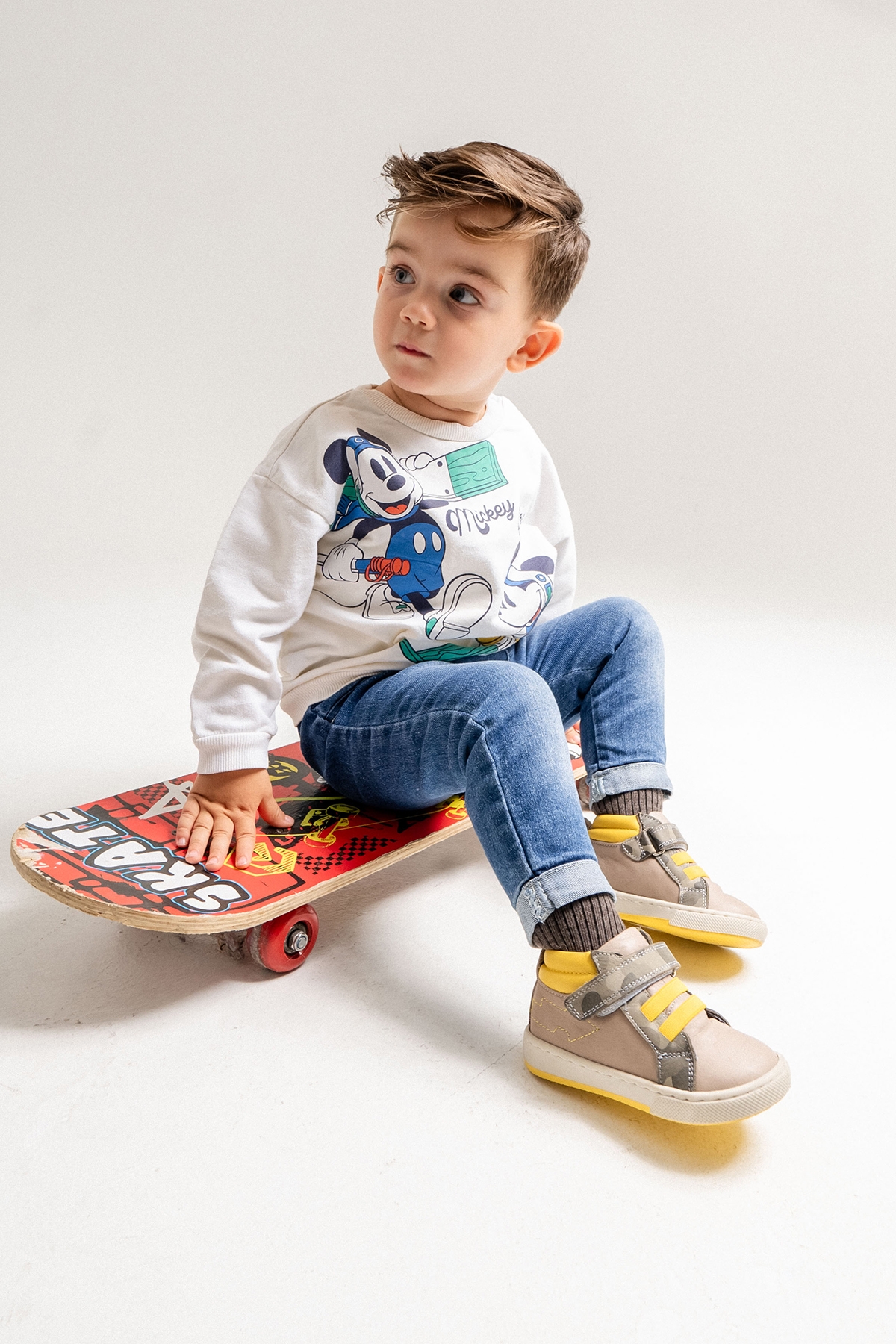 Erkek Çocuk Gri Hakiki Deri Suya Dayanıklı Anatomik İlk Adım Bot - Görsel 2