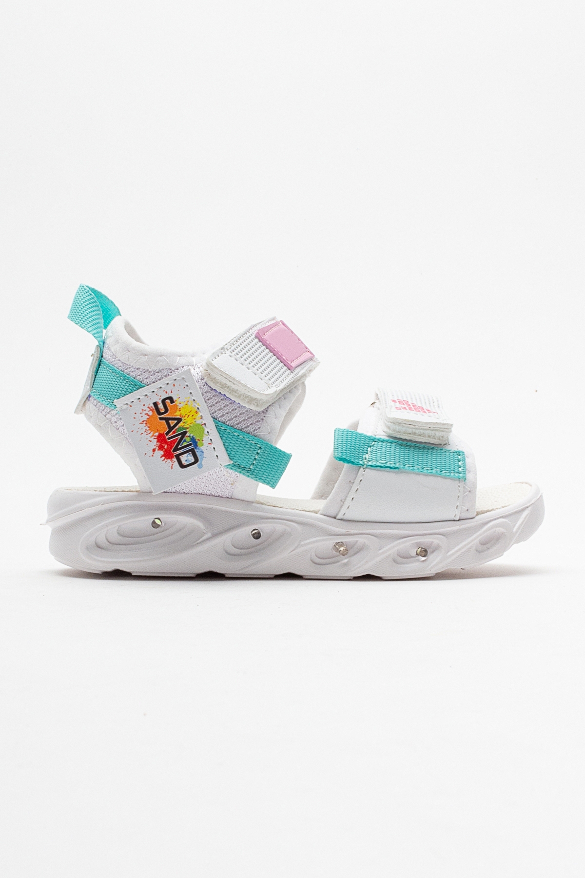 Kız Çocuk Beyaz Işıklı Anatomik Hafif Spor Sandalet - Görsel 6