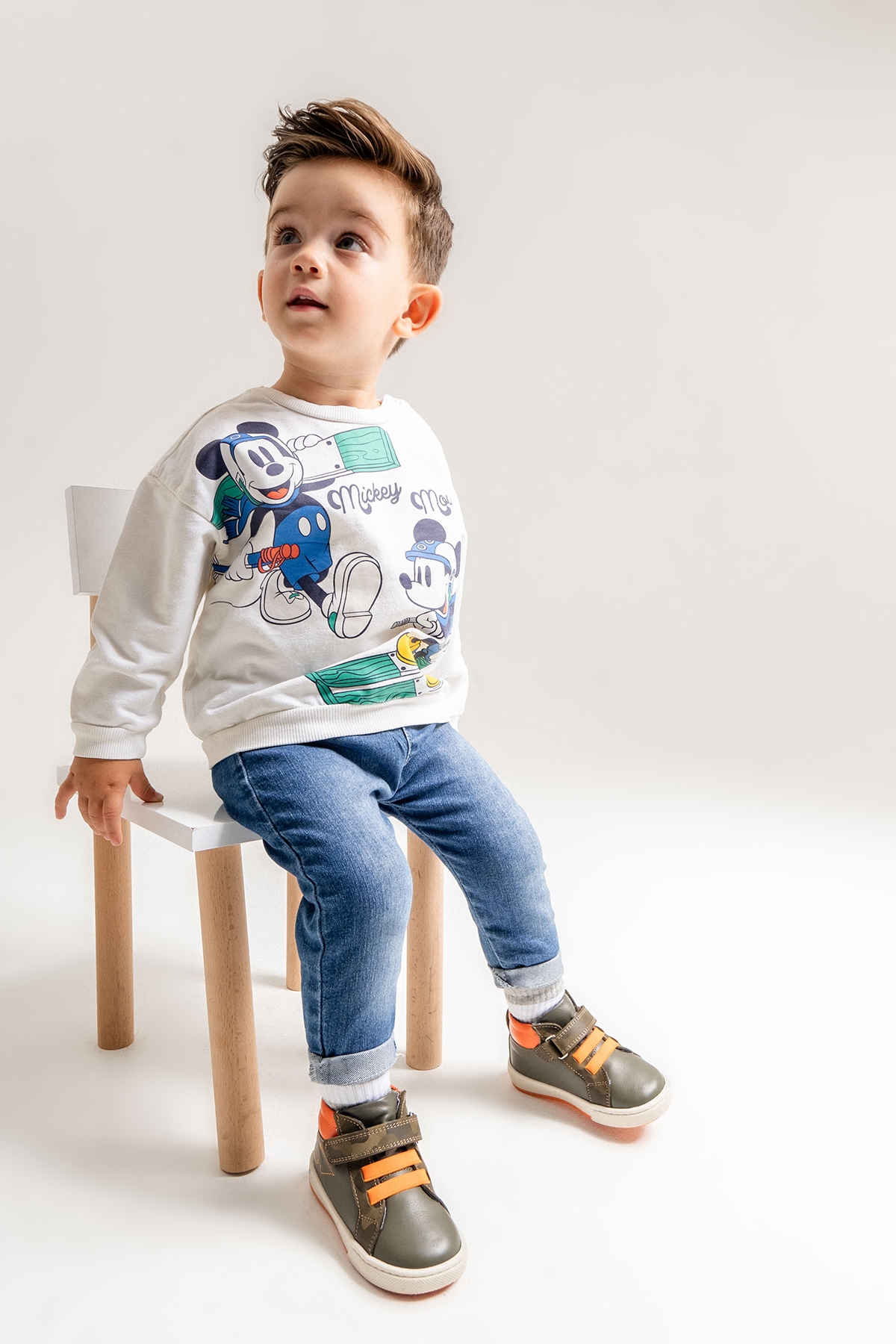 Erkek Çocuk Haki Hakiki Deri Suya Dayanıklı Anatomik İlk Adım Bot - Görsel 3