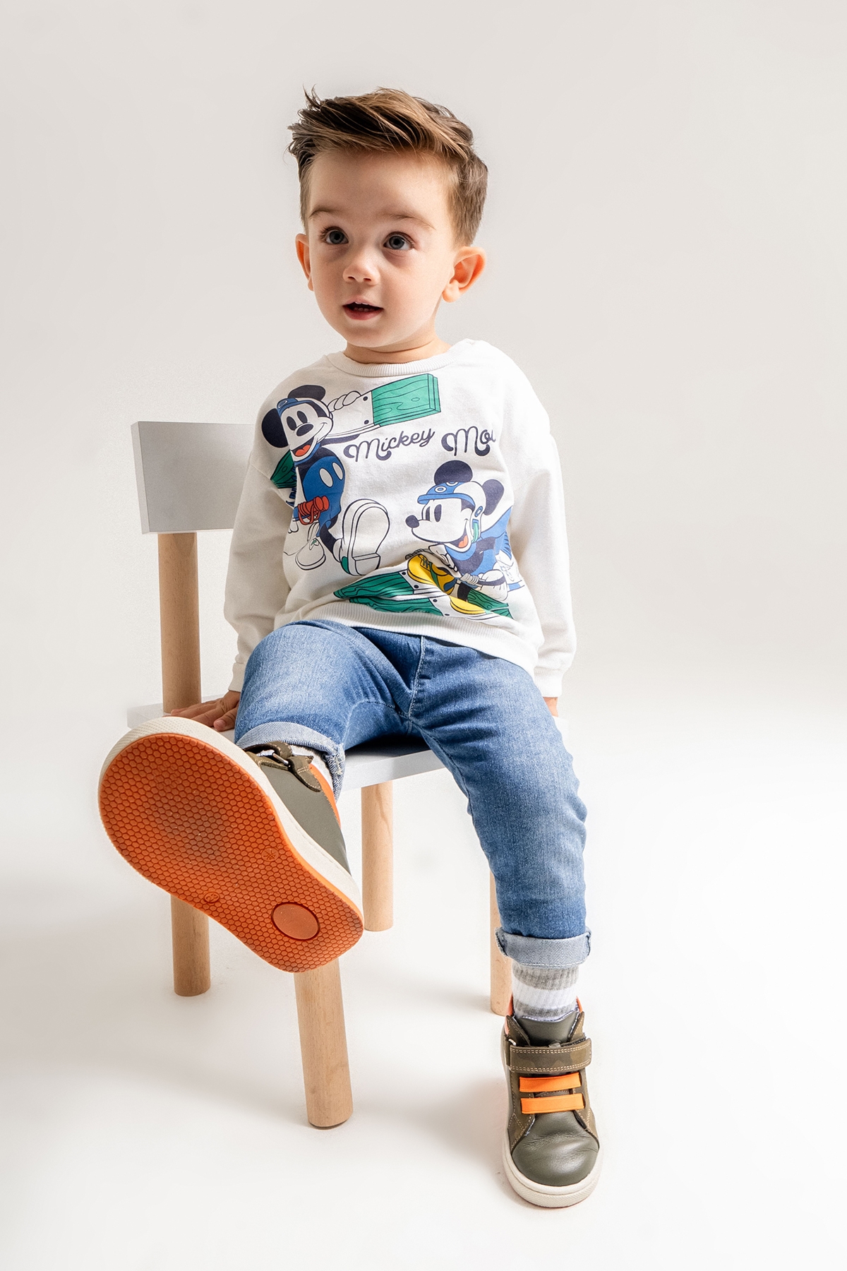 Erkek Çocuk Haki Hakiki Deri Suya Dayanıklı Anatomik İlk Adım Bot - Görsel 4