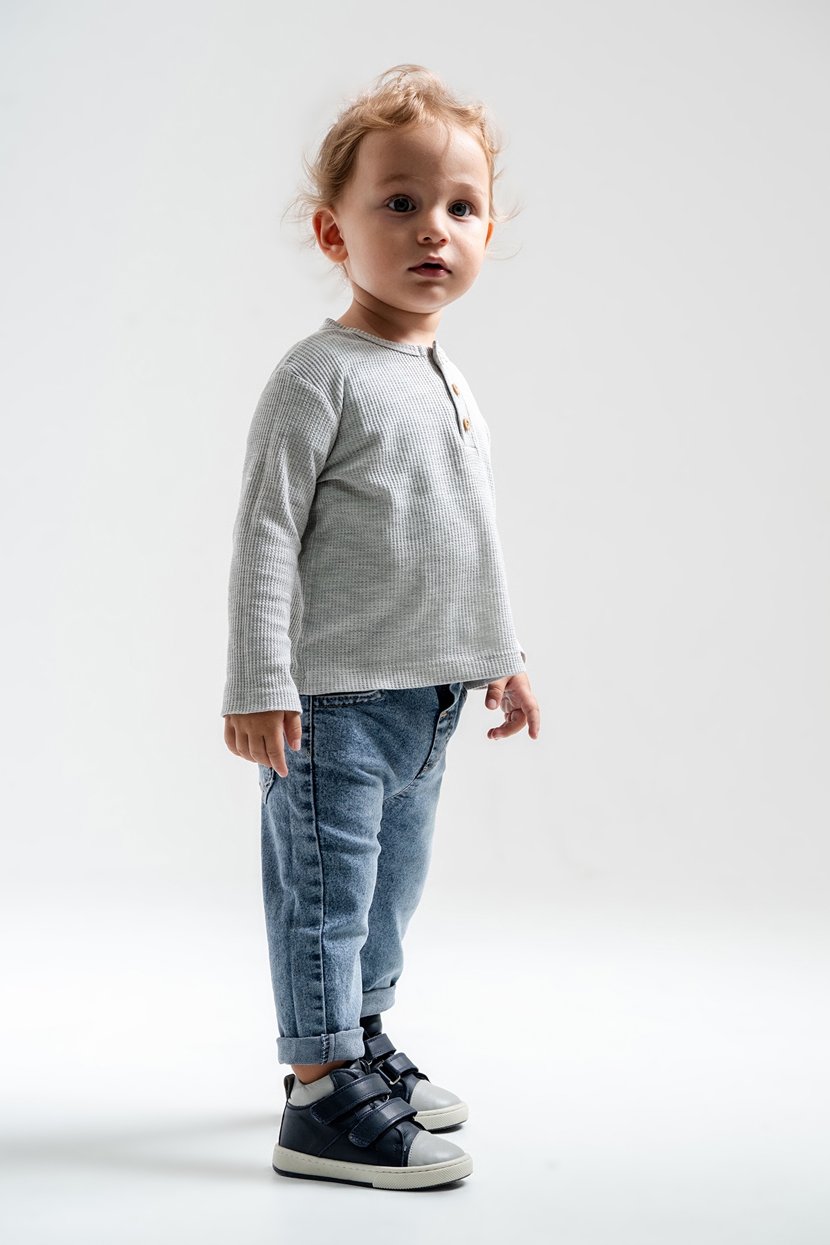 Erkek Çocuk Lacivert Hakiki Deri Suya Dayanıklı Anatomik İlk Adım Bot - Görsel 2