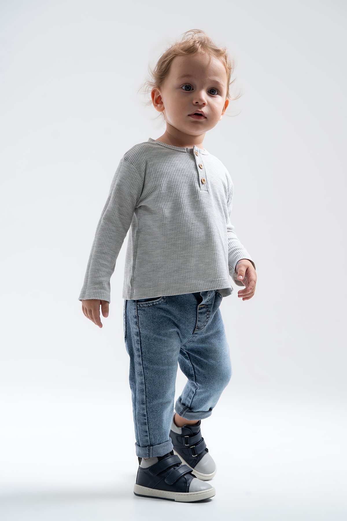 Erkek Çocuk Lacivert Hakiki Deri Suya Dayanıklı Anatomik İlk Adım Bot - Görsel 3