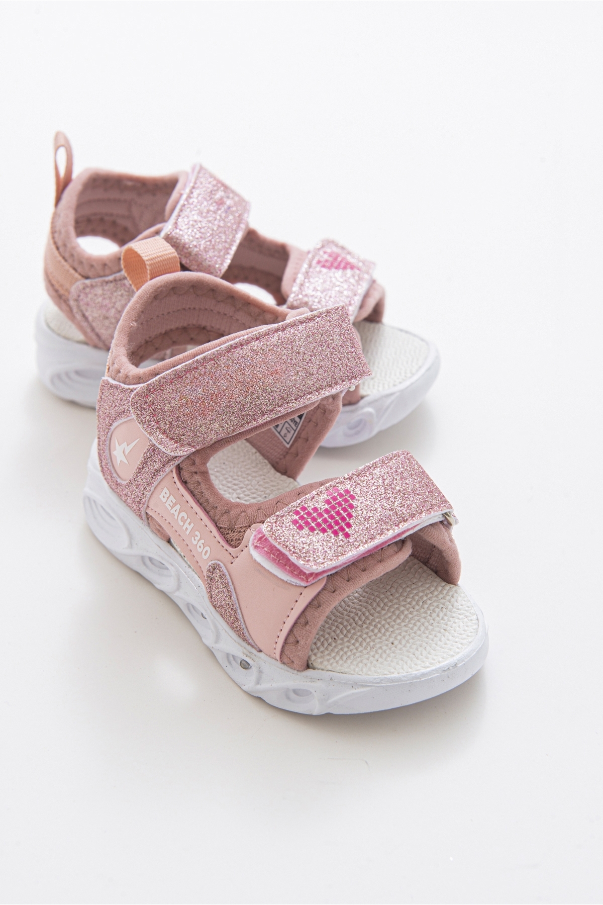 Kız Çocuk Pudra Işıklı Anatomik Hafif Spor Sandalet - Görsel 2