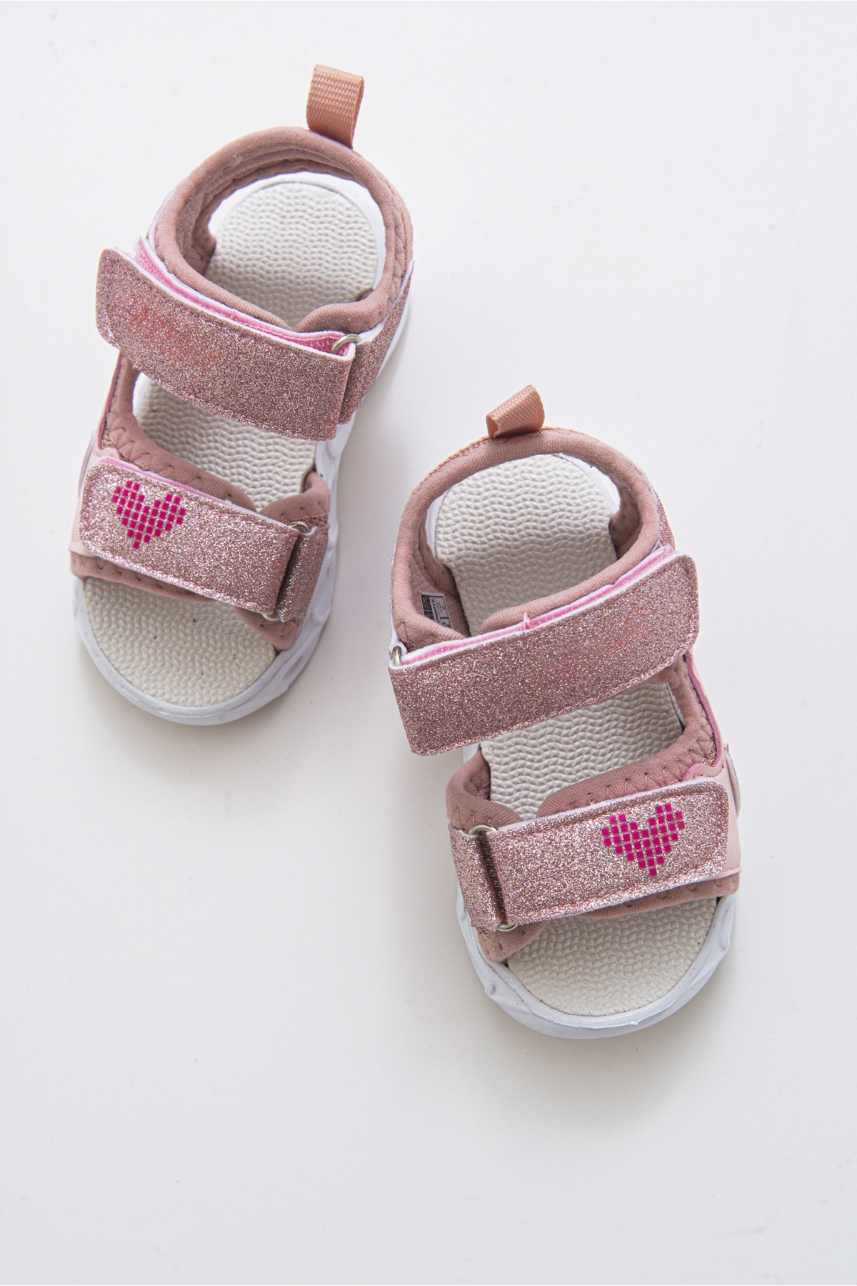 Kız Çocuk Pudra Işıklı Anatomik Hafif Spor Sandalet - Görsel 4