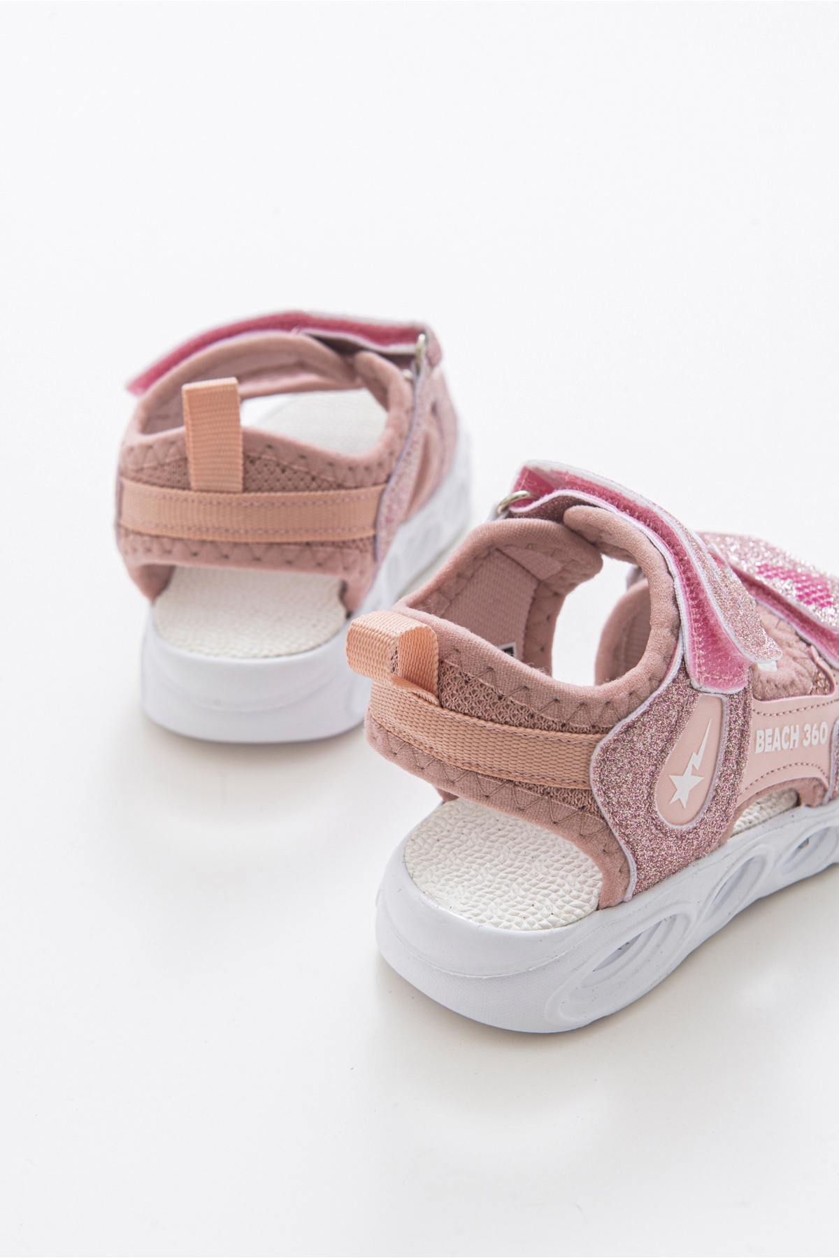 Kız Çocuk Pudra Işıklı Anatomik Hafif Spor Sandalet - Görsel 5