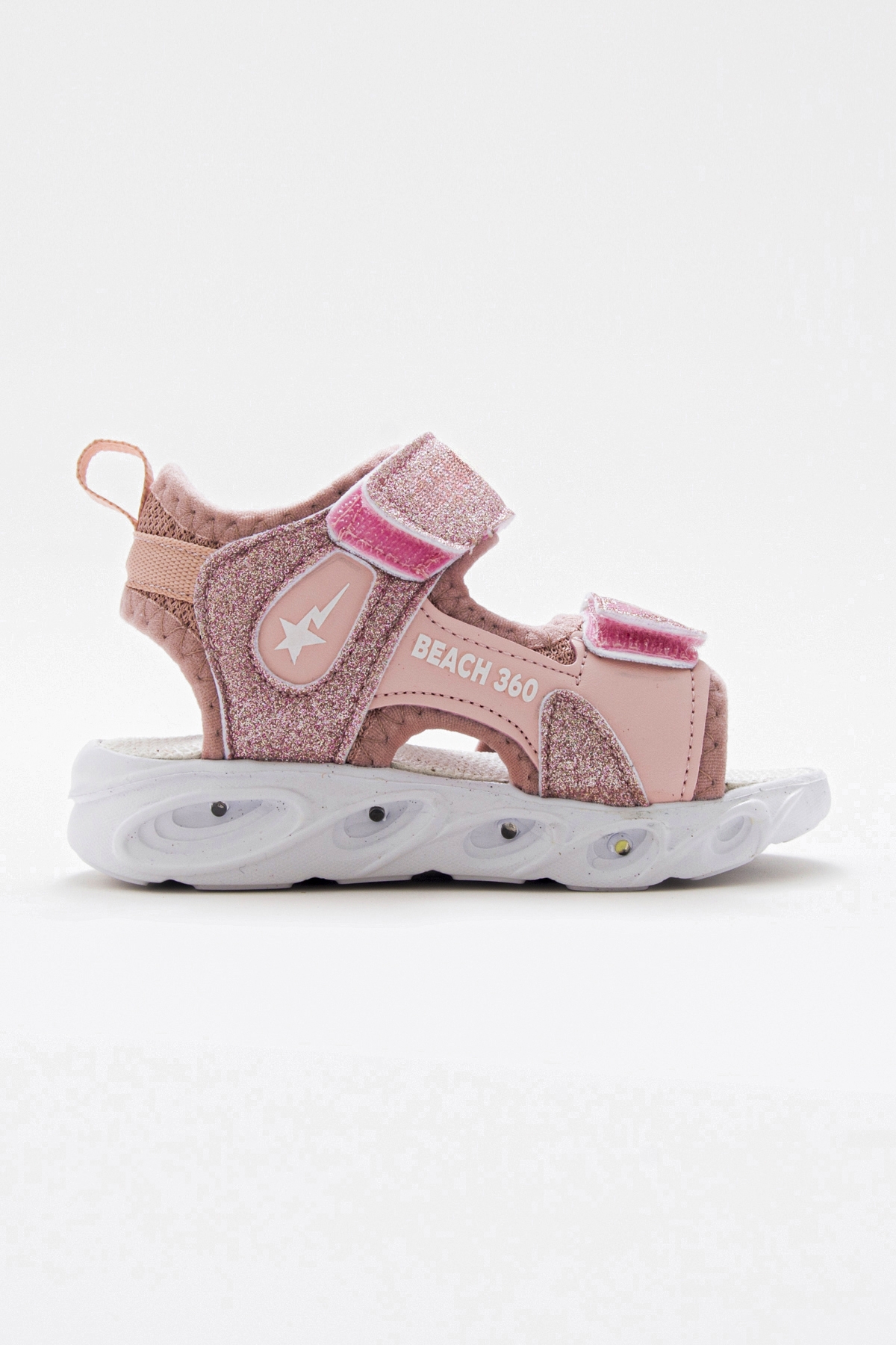 Kız Çocuk Pudra Işıklı Anatomik Hafif Spor Sandalet - Görsel 6