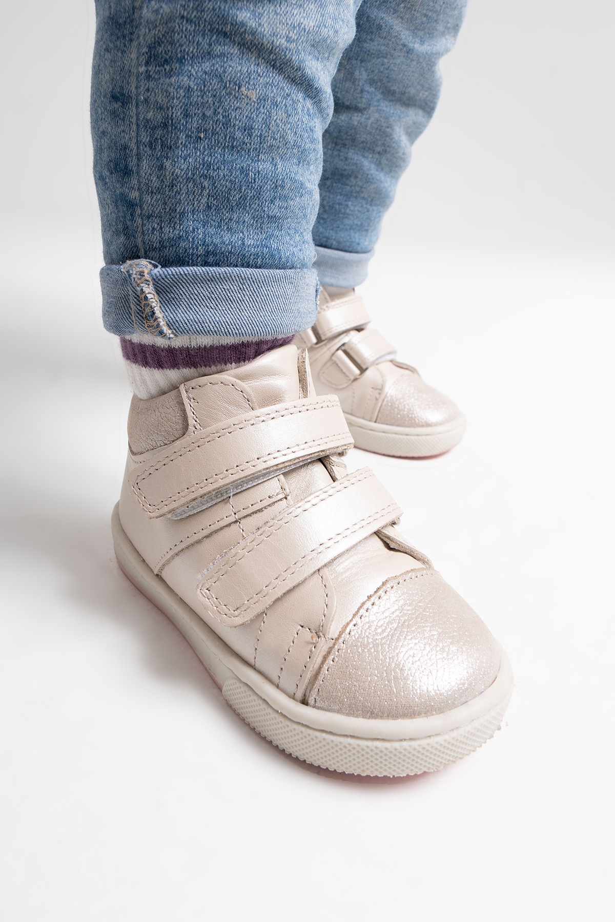 Kız Çocuk Gümüş Hakiki Deri Suya Dayanıklı Anatomik İlk Adım Bot - Görsel 4