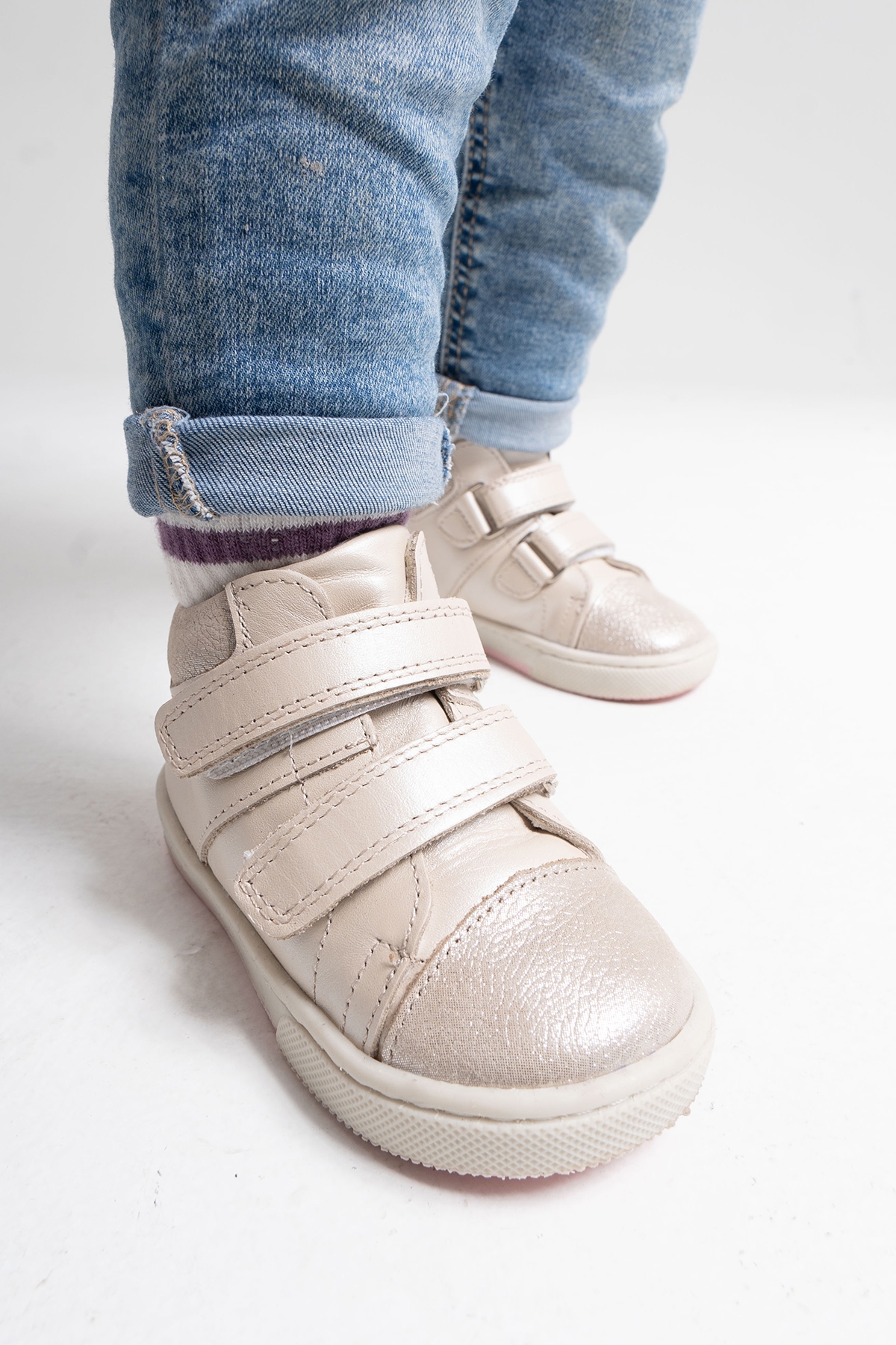 Kız Çocuk Gümüş Hakiki Deri Suya Dayanıklı Anatomik İlk Adım Bot - Görsel 5