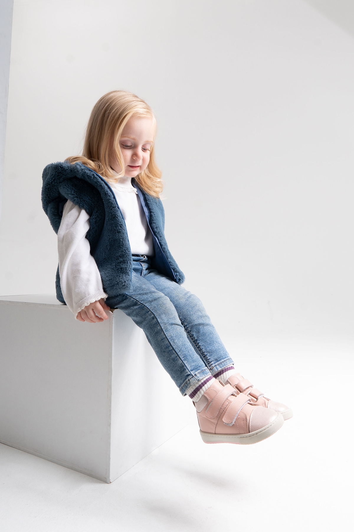 Kız Çocuk Pudra Hakiki Deri Suya Dayanıklı Anatomik İlk Adım Bot - Görsel 2